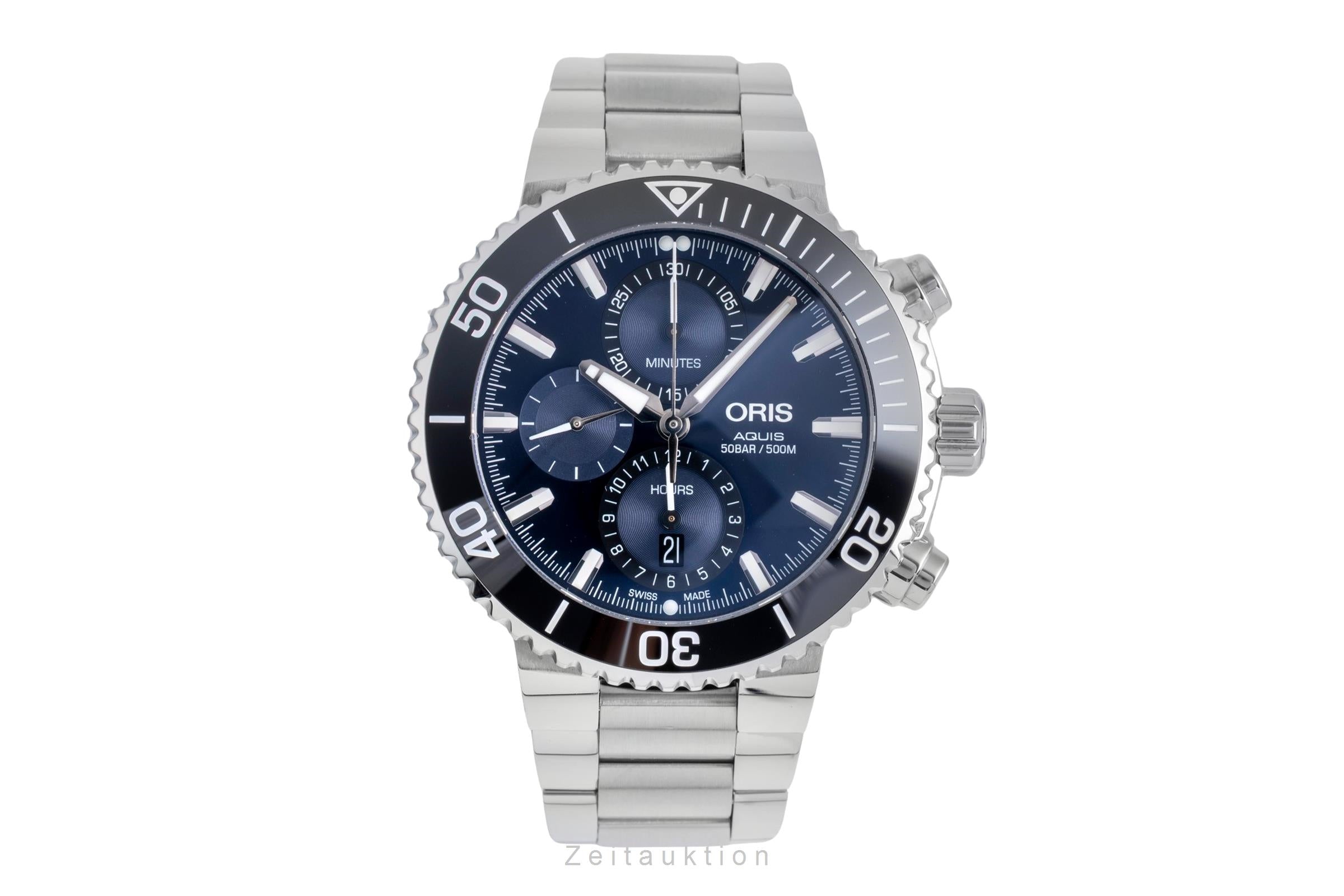 Oris Aquis Date chronograph steel automatic Kal. 774 Ref. 01 774