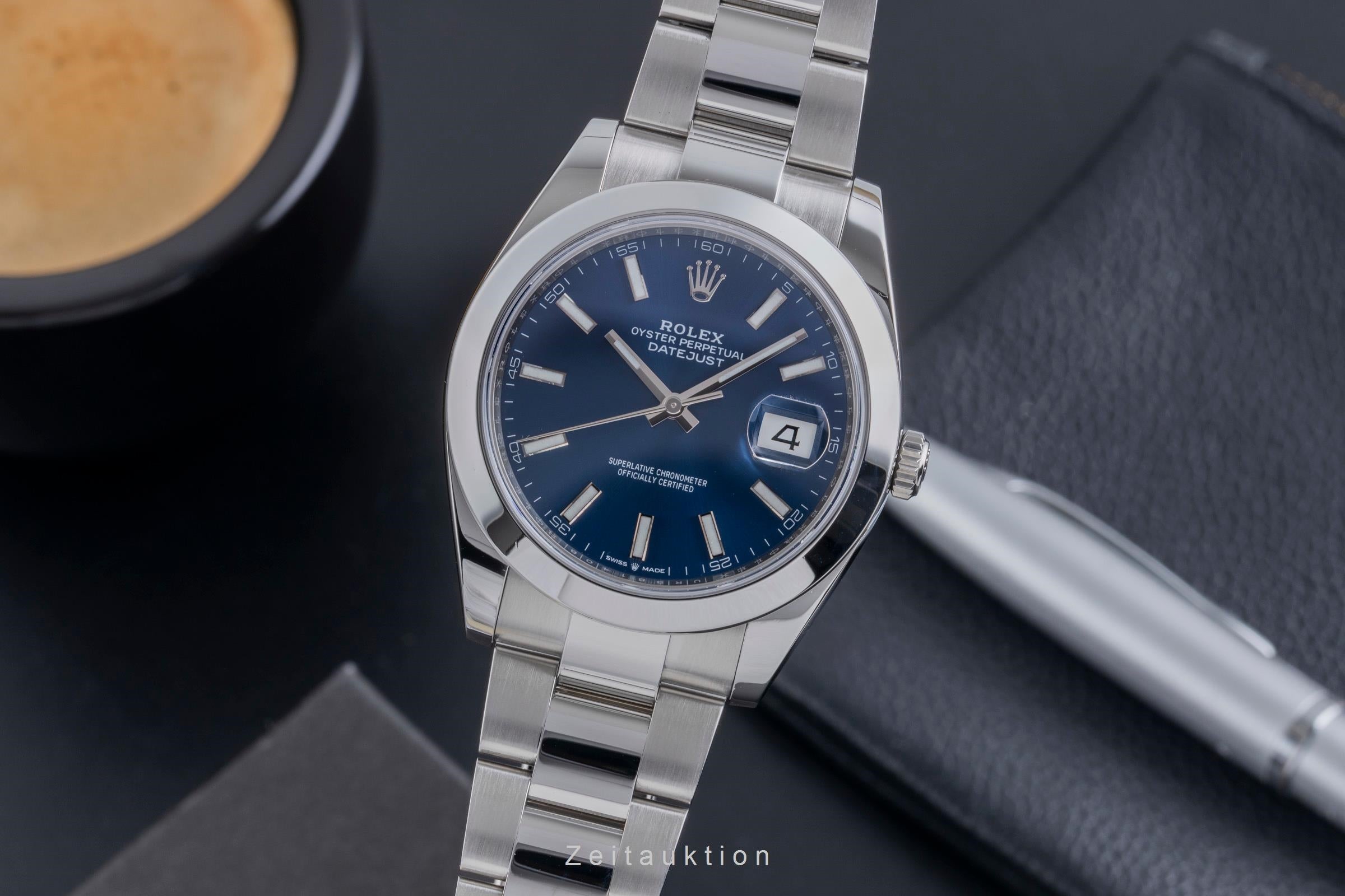 Rolex Datejust 41 Silver Dial Edelstahl Automatik Herrenuhr Ref. 126300 B&P 2019 [2507481]