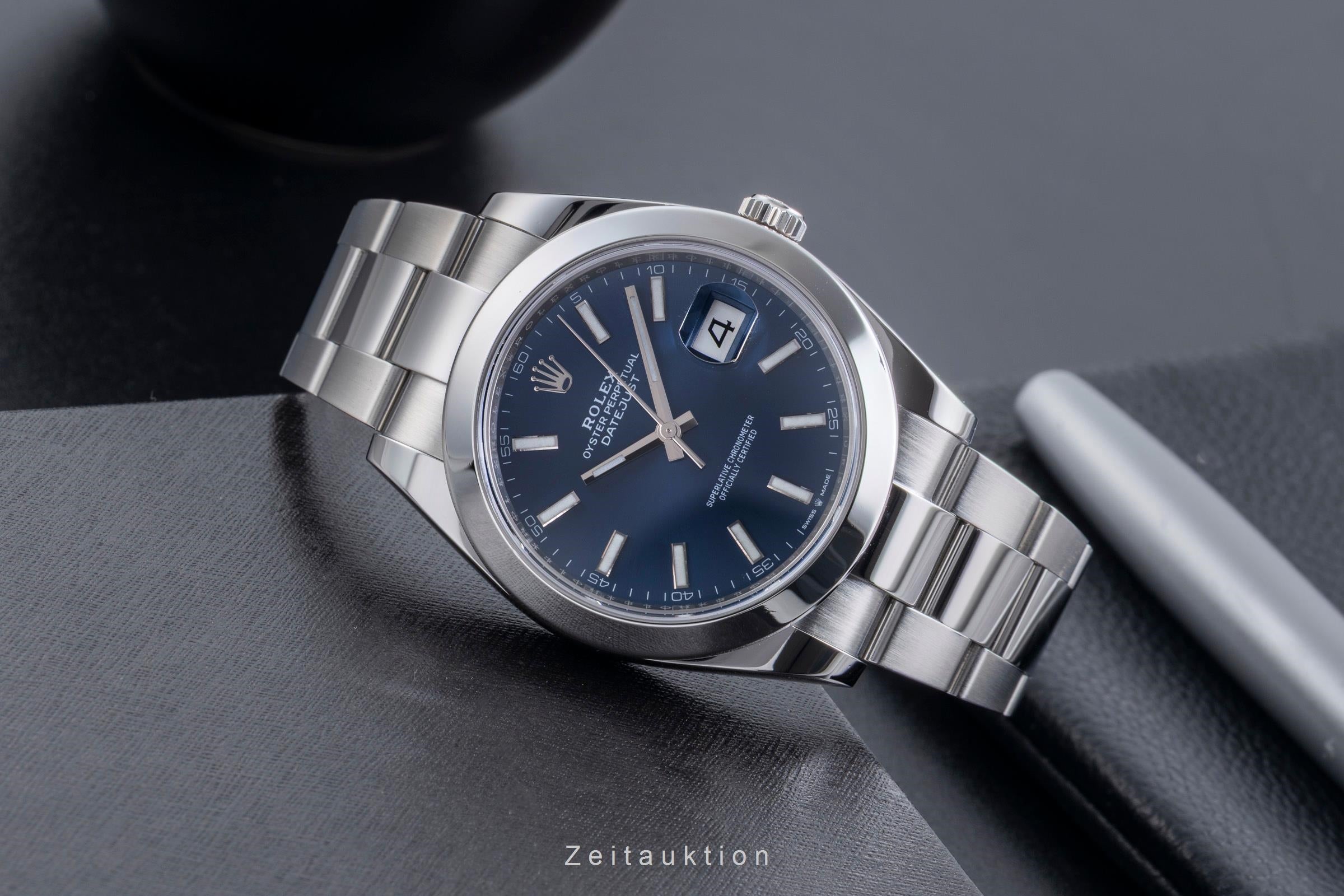 Rolex Datejust 41 Silver Dial Edelstahl Automatik Herrenuhr Ref. 126300 B&P 2019 [2507481]