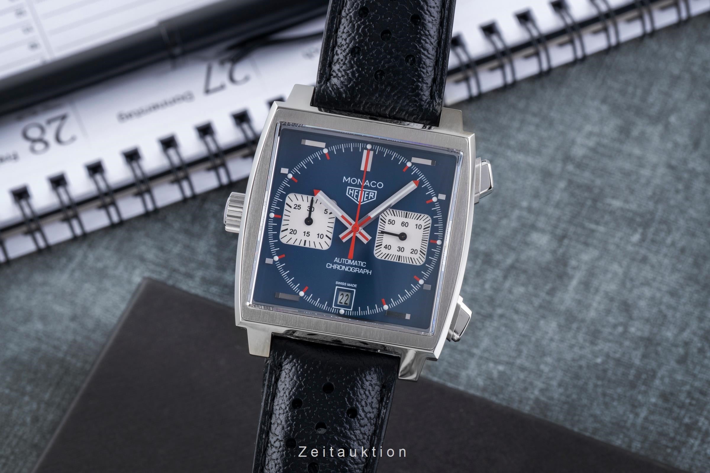 Tag Heuer Monaco chronograph steel automatic Kal. 11 Ref. CAW211PF