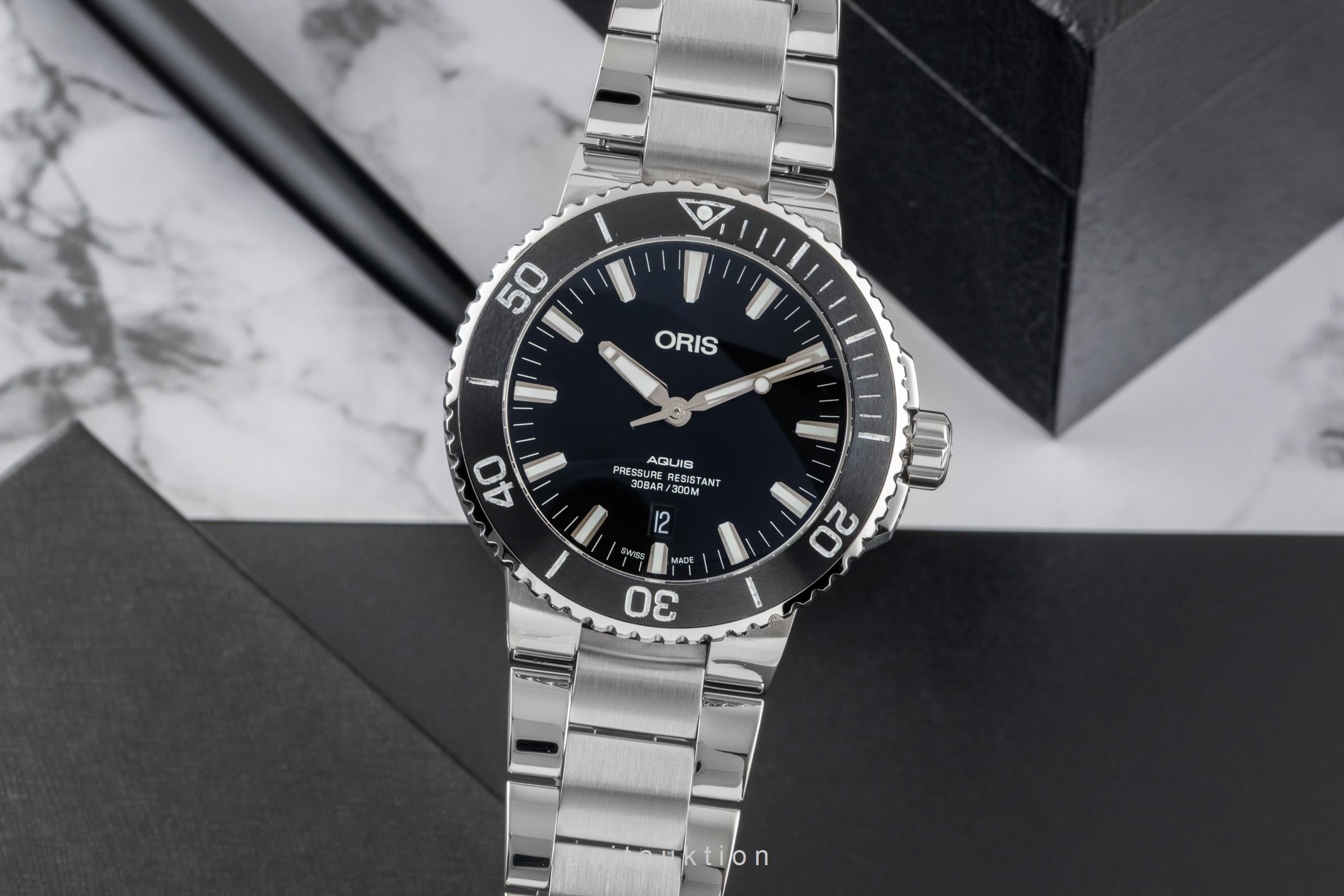 Oris Aquis Date steel automatic men's watch 01 733 7730 4154-07 8 24 05PEB LP: 2300EUR  [2507497]