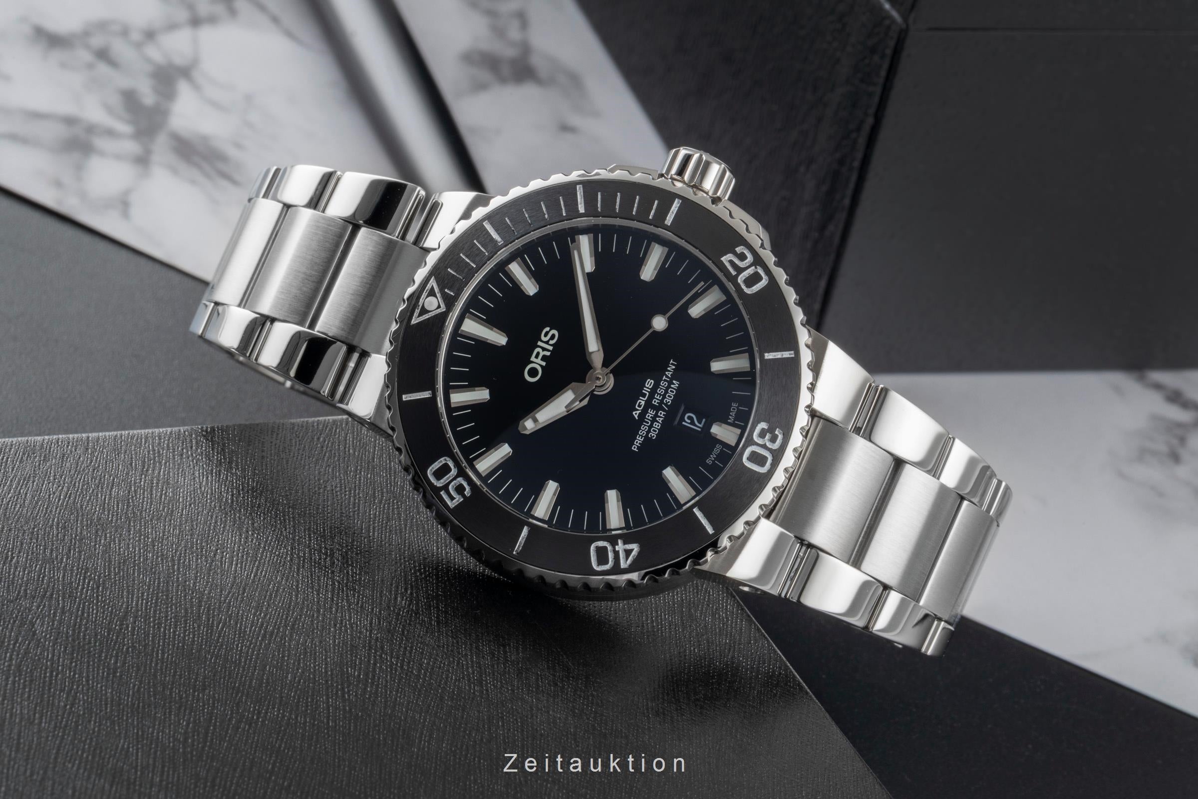 Oris Aquis Date acciaio automatismo orologio da uomo 01 733 7730 4154-07 8 24 05PEB LP: 2300EUR  [2507497]