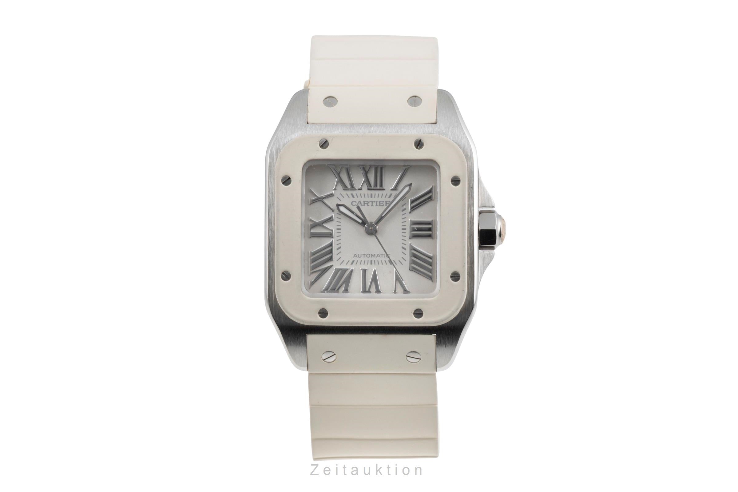 Cartier Santos 100 acciaio / gomma da cancellare automatismo orologio da uomo W20122U2  [2507501]