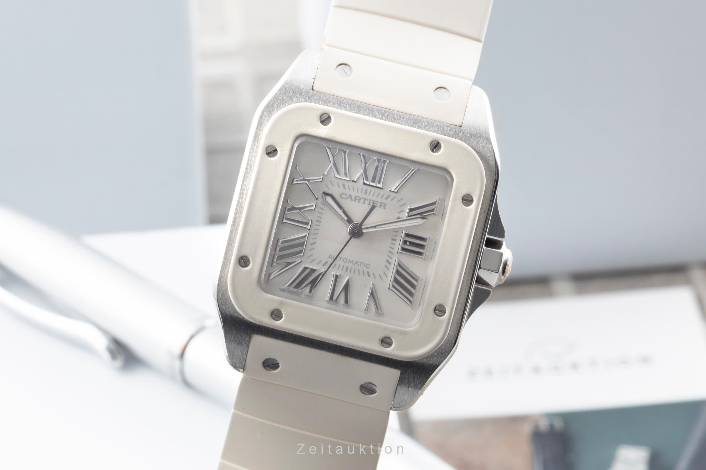Cartier Santos 100 acciaio / gomma da cancellare automatismo orologio da uomo W20122U2  [2507501]