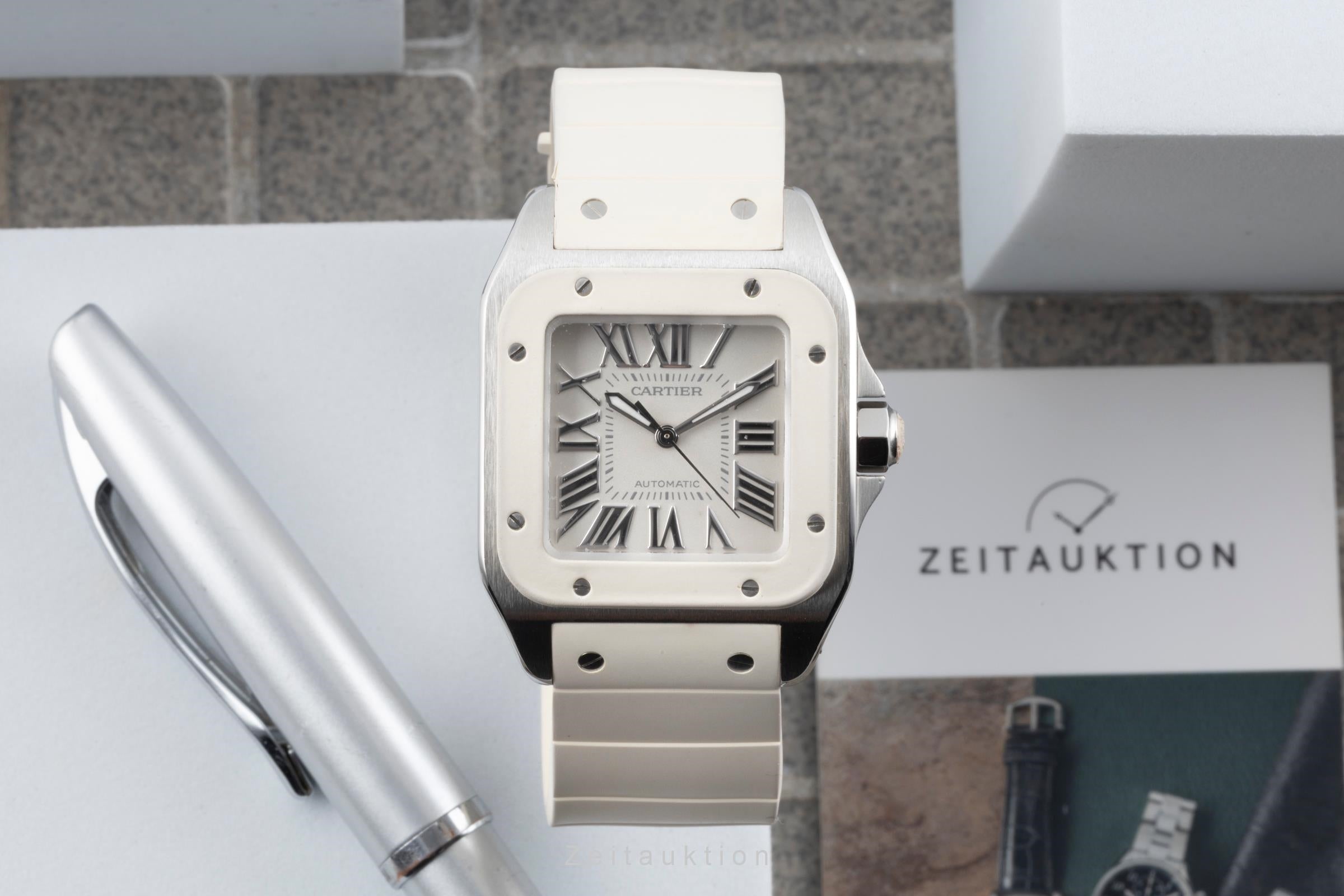 Cartier Santos 100 acciaio / gomma da cancellare automatismo orologio da uomo W20122U2  [2507501]