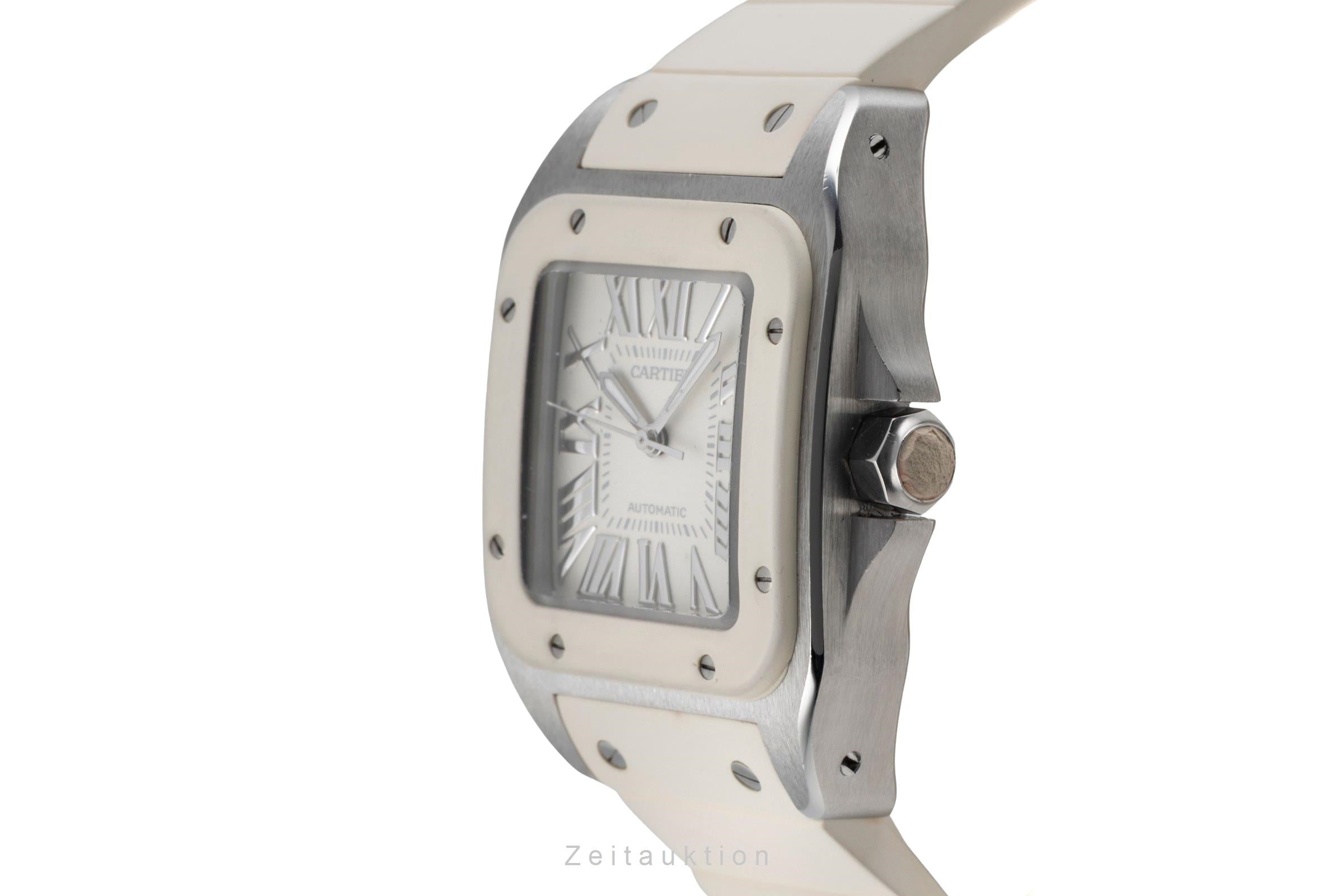 Cartier Santos 100 acciaio / gomma da cancellare automatismo orologio da uomo W20122U2  [2507501]