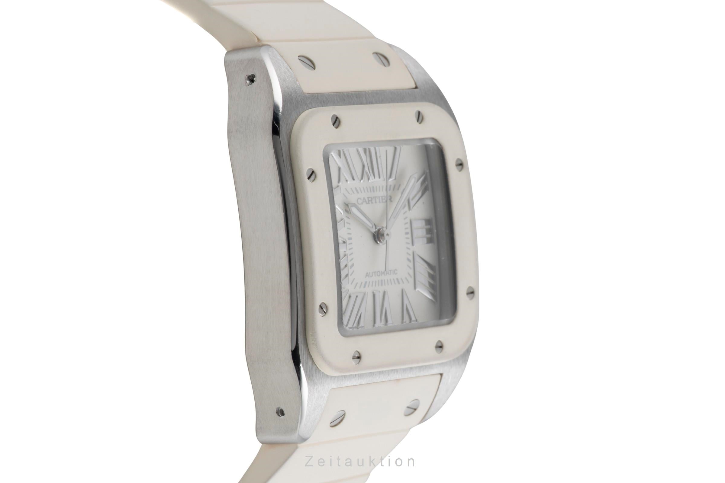 Cartier Santos 100 acciaio / gomma da cancellare automatismo orologio da uomo W20122U2  [2507501]