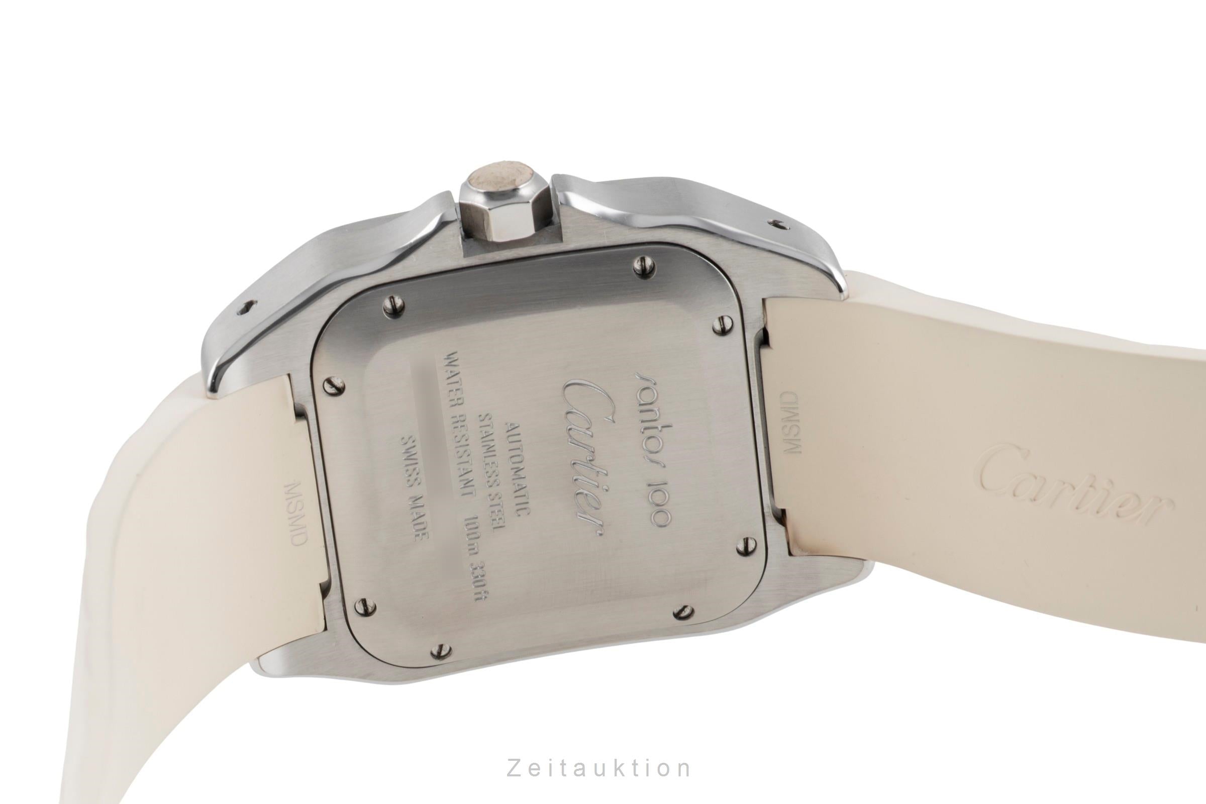 Cartier Santos 100 acciaio / gomma da cancellare automatismo orologio da uomo W20122U2  [2507501]