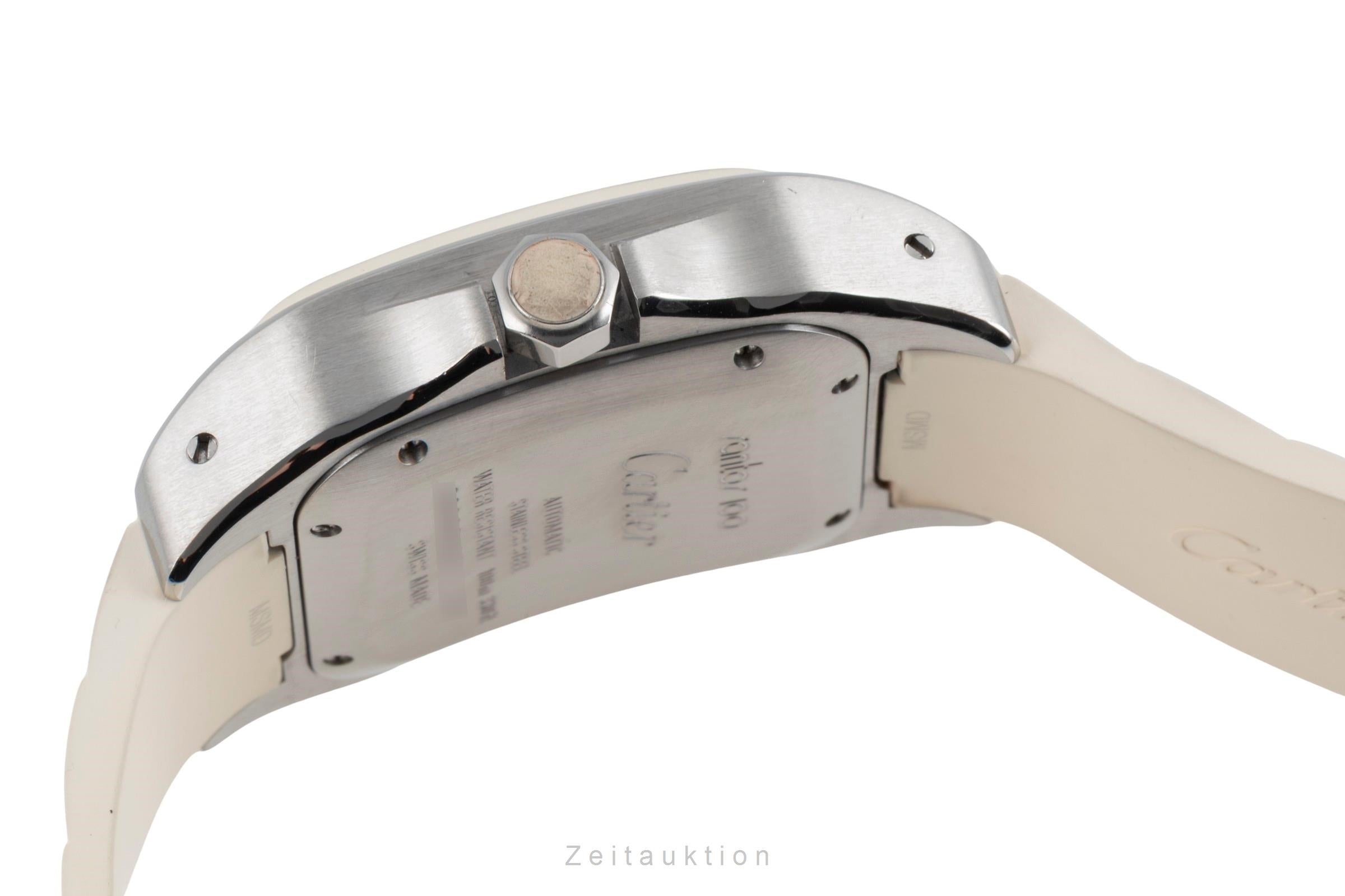 Cartier Santos 100 acciaio / gomma da cancellare automatismo orologio da uomo W20122U2  [2507501]
