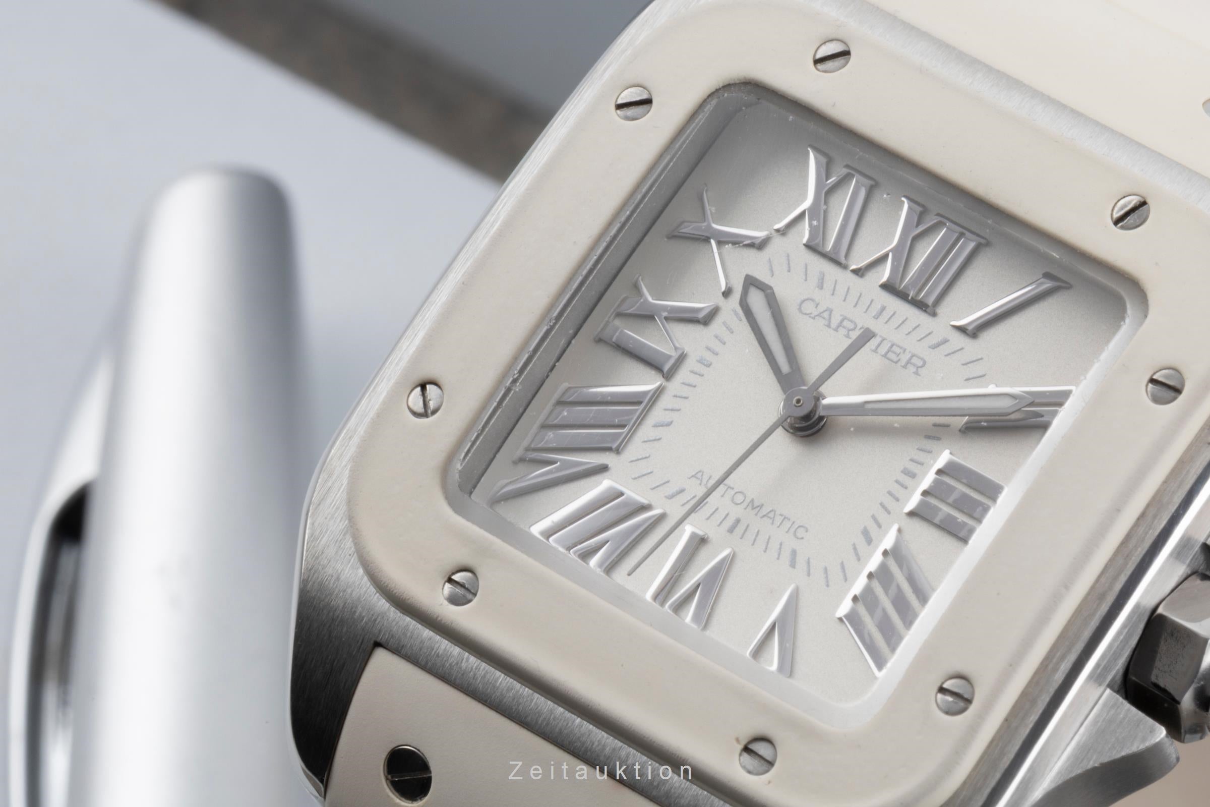 Cartier Santos 100 acciaio / gomma da cancellare automatismo orologio da uomo W20122U2  [2507501]