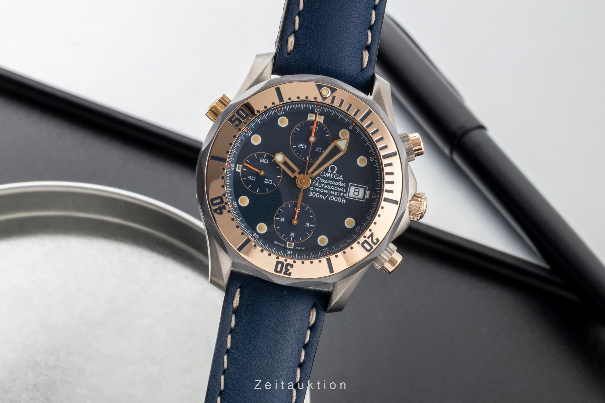 Omega Seamaster chronograph titanium / gold automatic Kal. 1164
