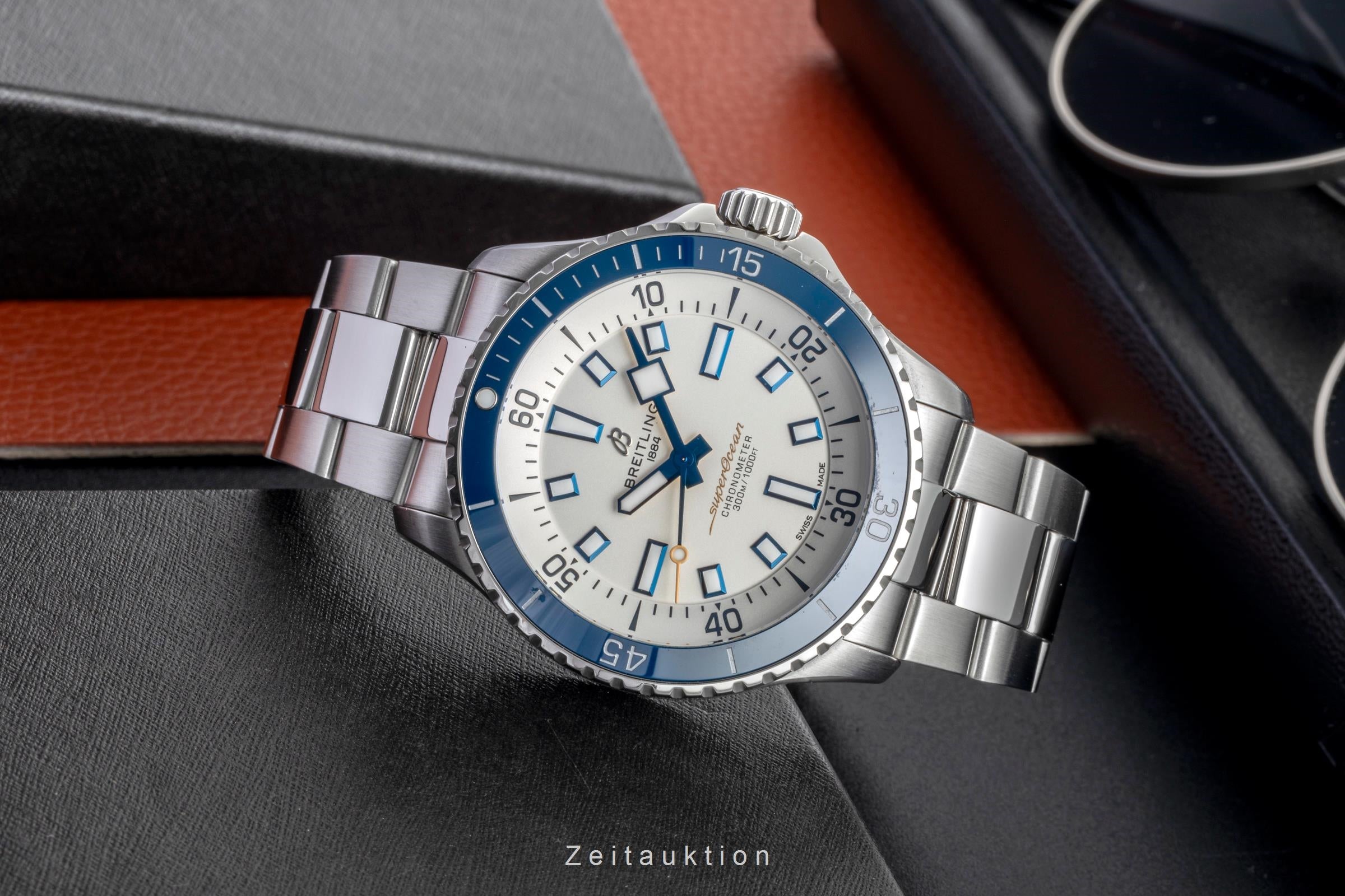 Breitling Superocean 42 Stahl Automatik Herrenuhr Ref. A17375 Box & Papiere  [2507504]