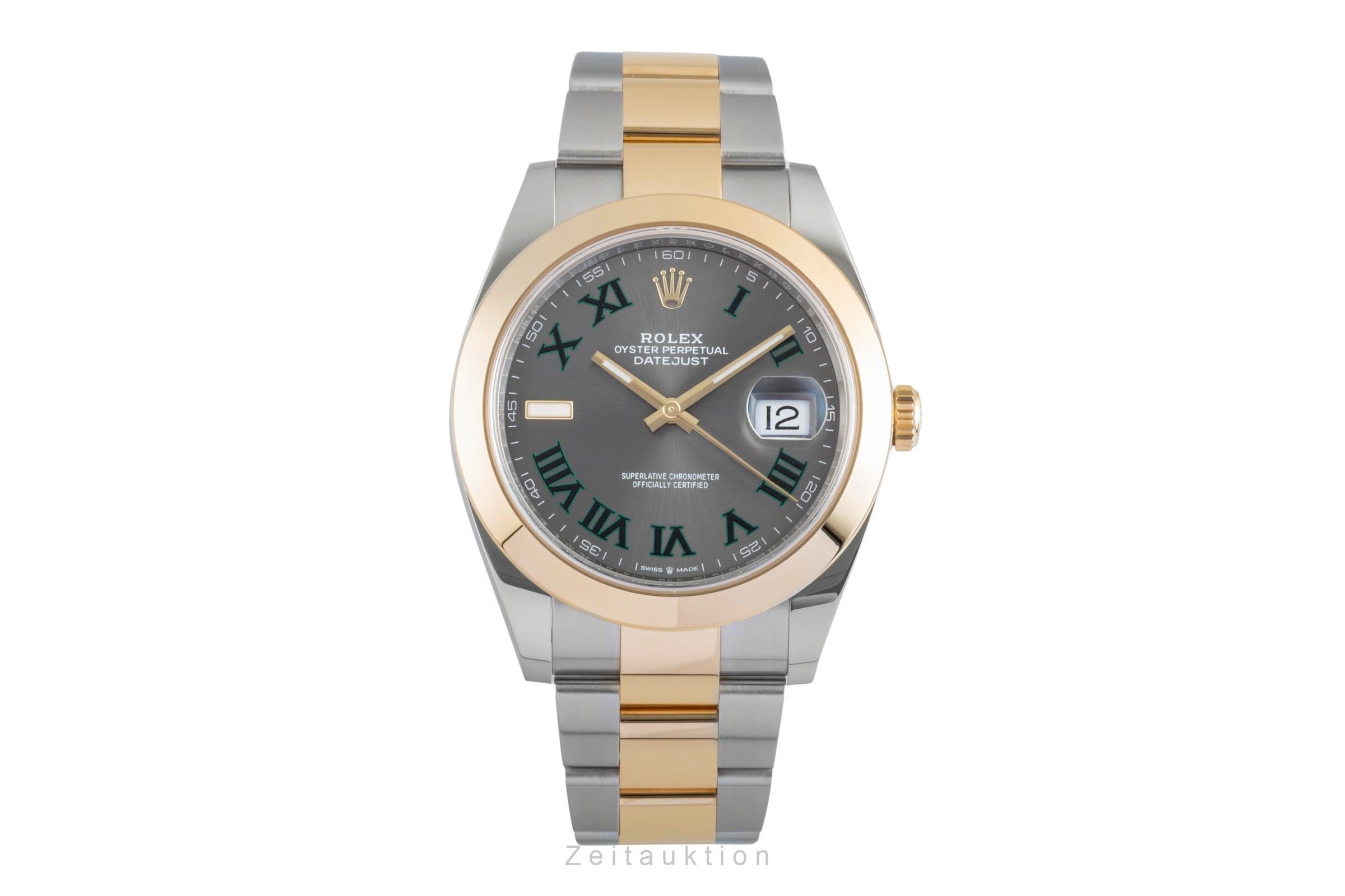 Rolex Datejust 41 Wimbledon Stahl / Gold Oyster Perpetual Ref. 126303 B&P 2021 [2507506]