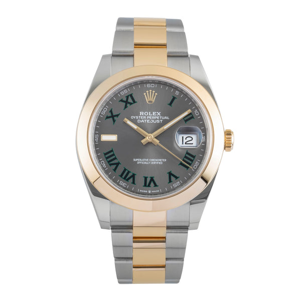 Rolex Datejust 41 Wimbledon Stahl / Gold Oyster Perpetual Ref. 126303 B&P 2021 [2507506]