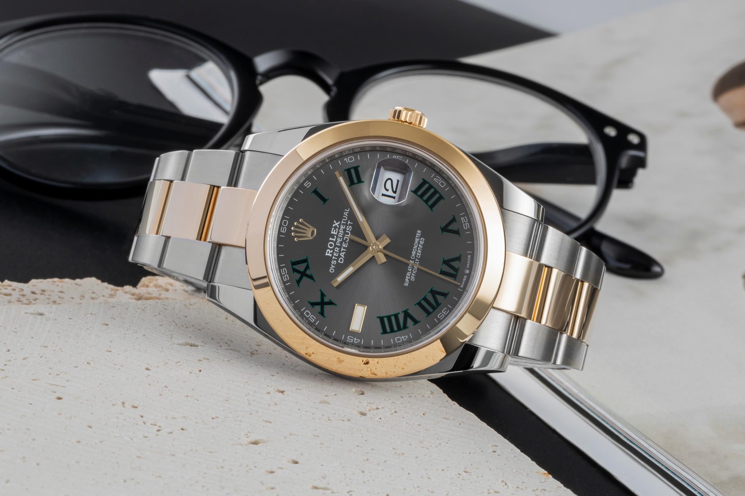 Rolex Datejust 41 Wimbledon Stahl / Gold Oyster Perpetual Ref. 126303 B&P 2021 [2507506]