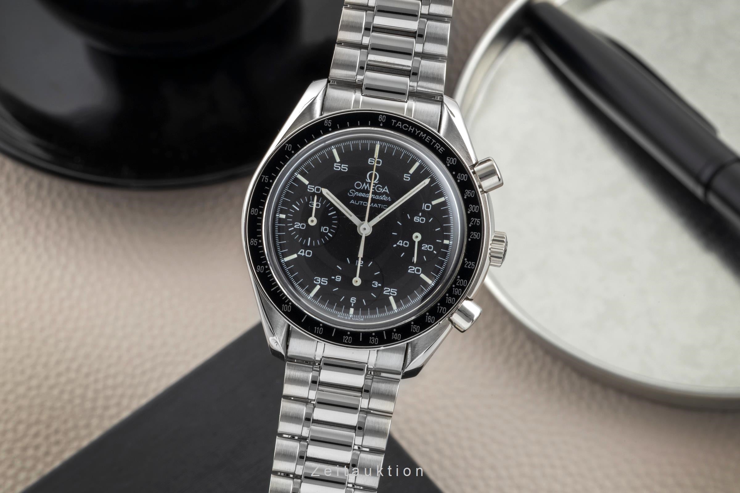Omega Speedmaster chronograph steel automatic Kal. 1143 Ref
