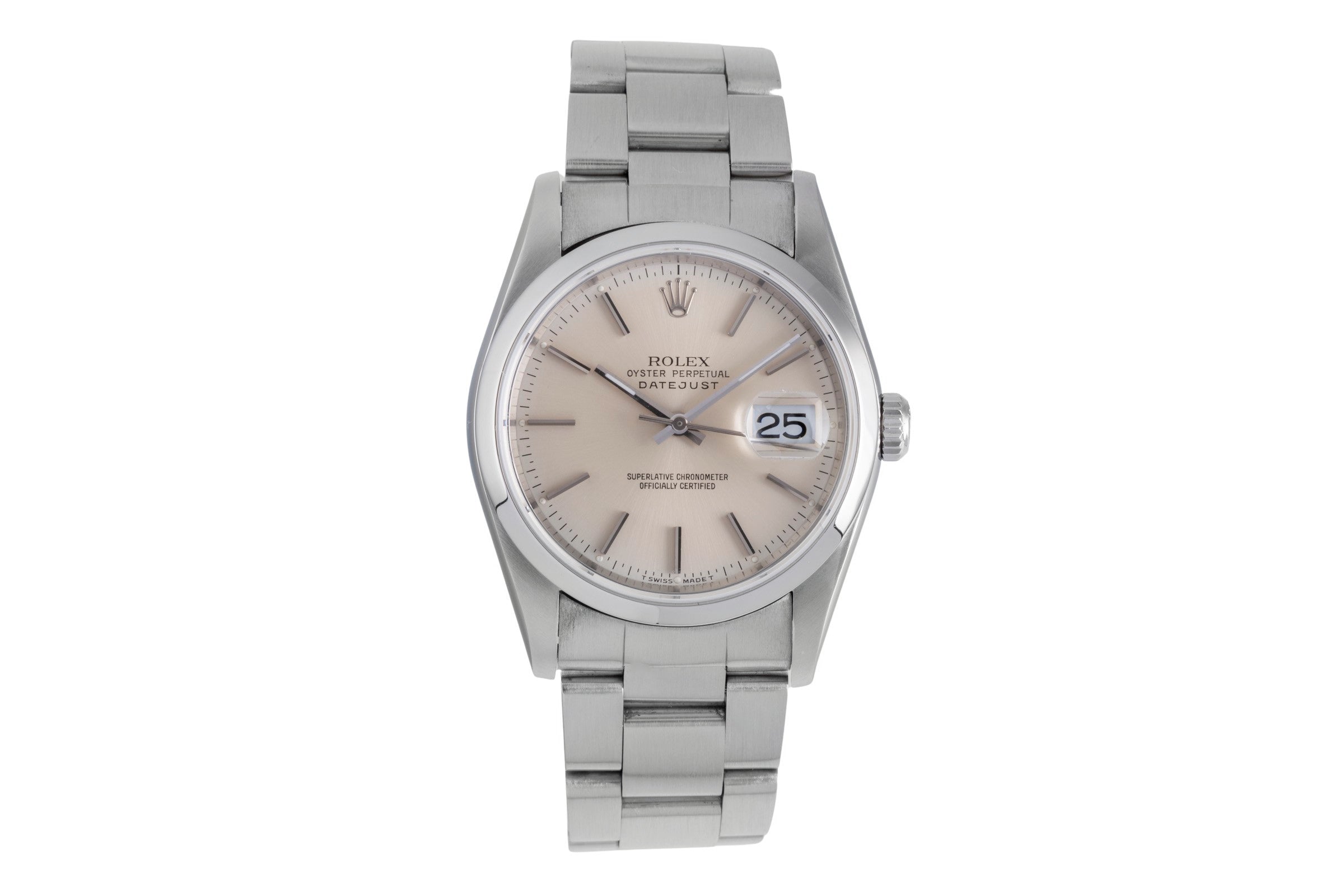 Rolex Datejust 36 Roman Dial Oyster Stahl Automatik Herrenuhr Ref 16200 D-Serie [2507528]