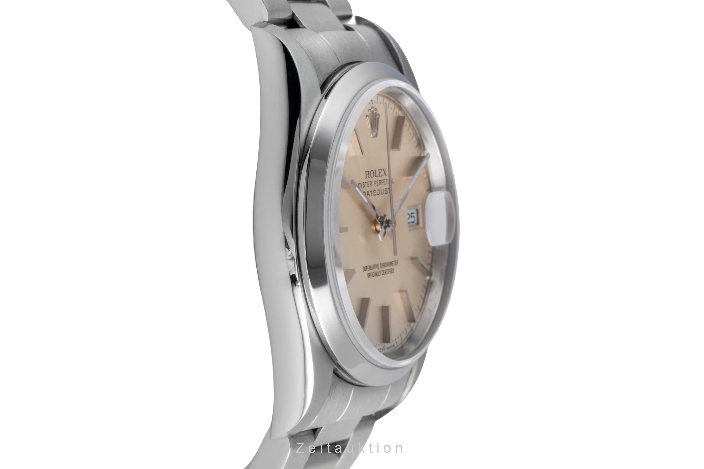 Rolex Datejust 36 Silver Dial Oyster Stahl Automatik Herrenuhr Ref 16200 D-Serie [2507528]