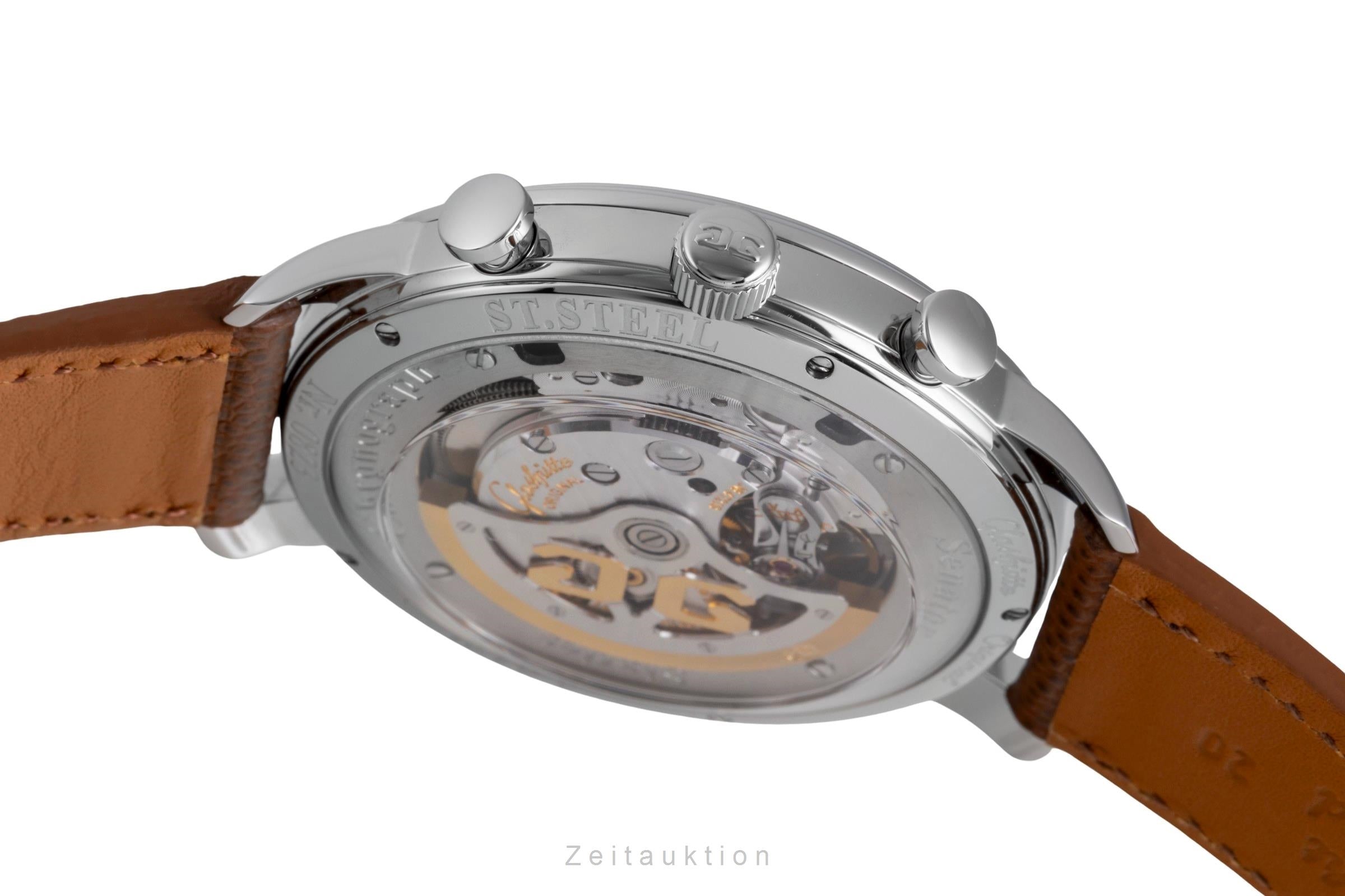 Glashütte Sixties cronografo acciaio automatismo orologio da uomo 1-39-34-03-22-04 LP: 8800EUR  [2507536]