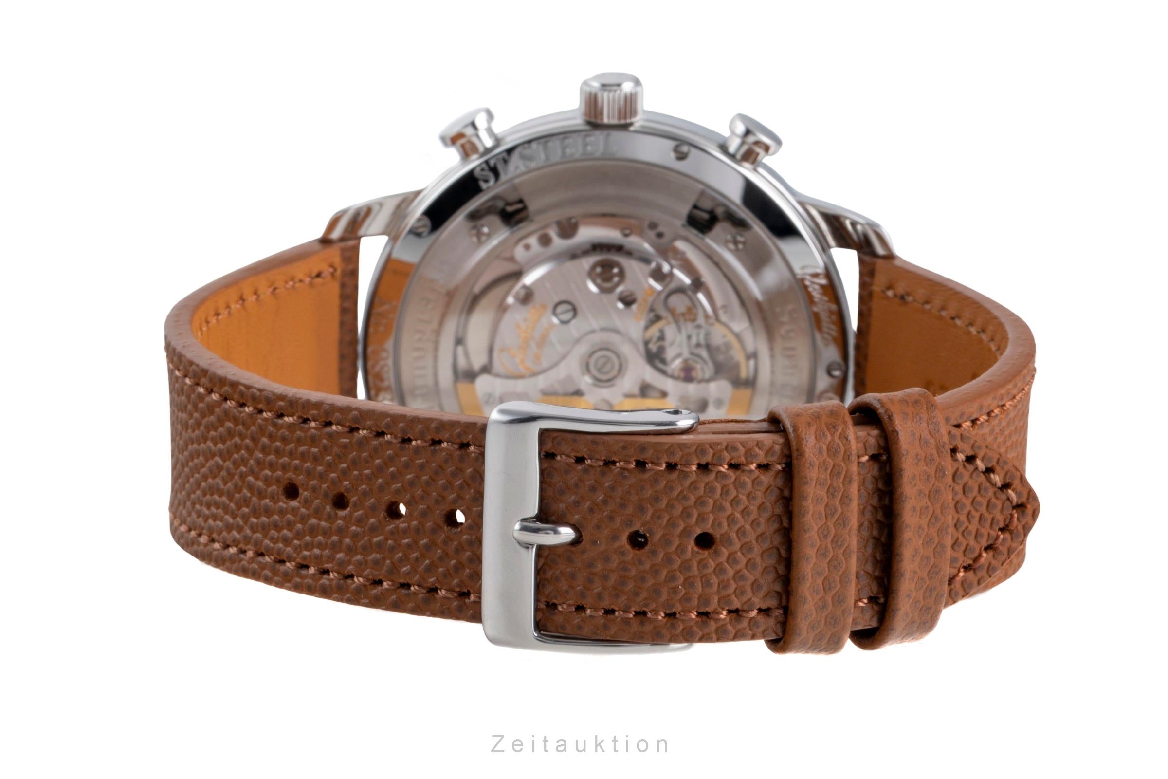 Glashütte Sixties cronografo acciaio automatismo orologio da uomo 1-39-34-03-22-04 LP: 8800EUR  [2507536]