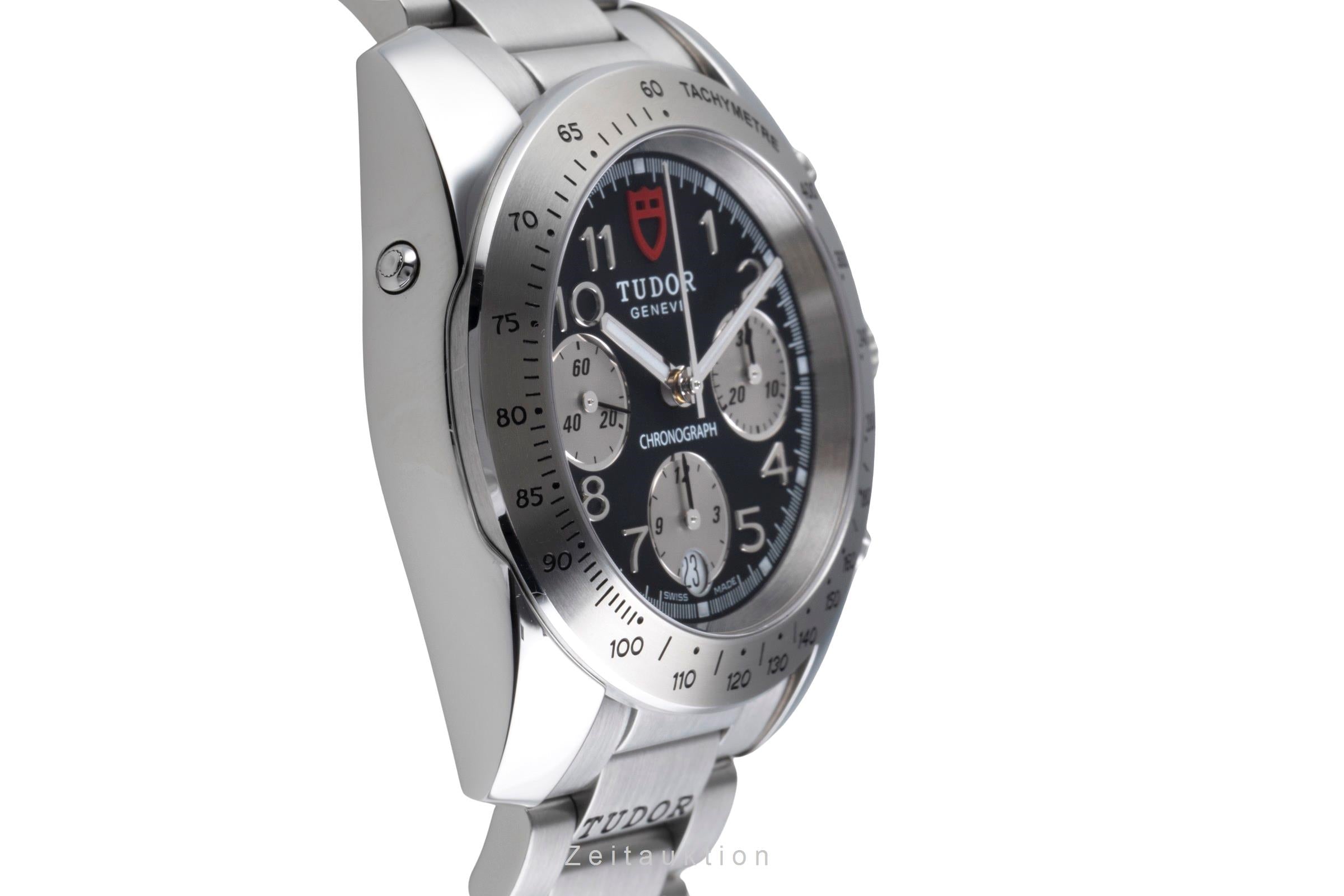 Tudor Sport Chronograph Silver Dial Stahl Automatik Herrenuhr Ref. 20300 Papers [2507537]
