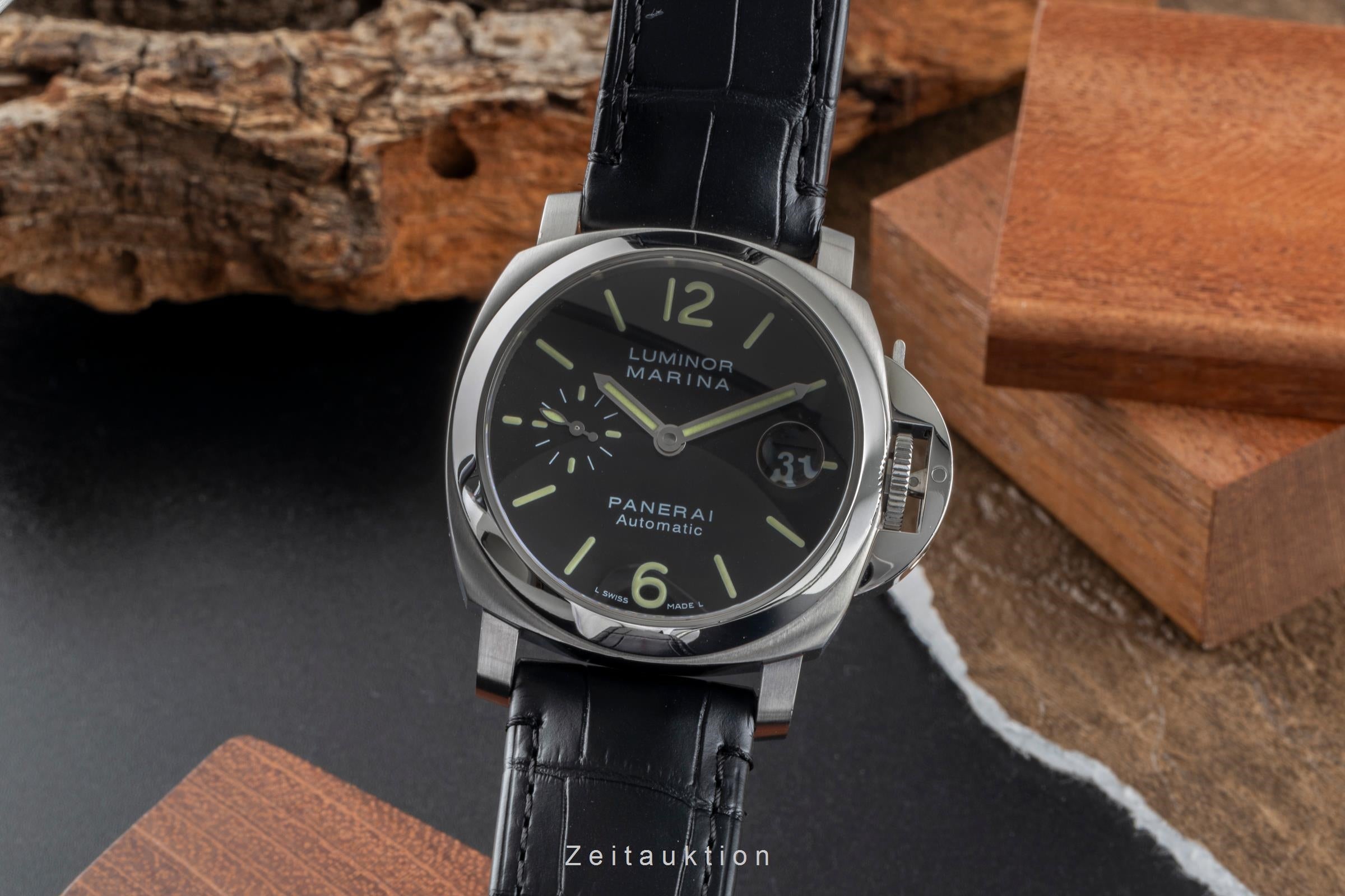 Panerai Luminor Marina Automatik Edelstahl Herrenuhr Ref. PAM00048 B&P 2010 [2507538]