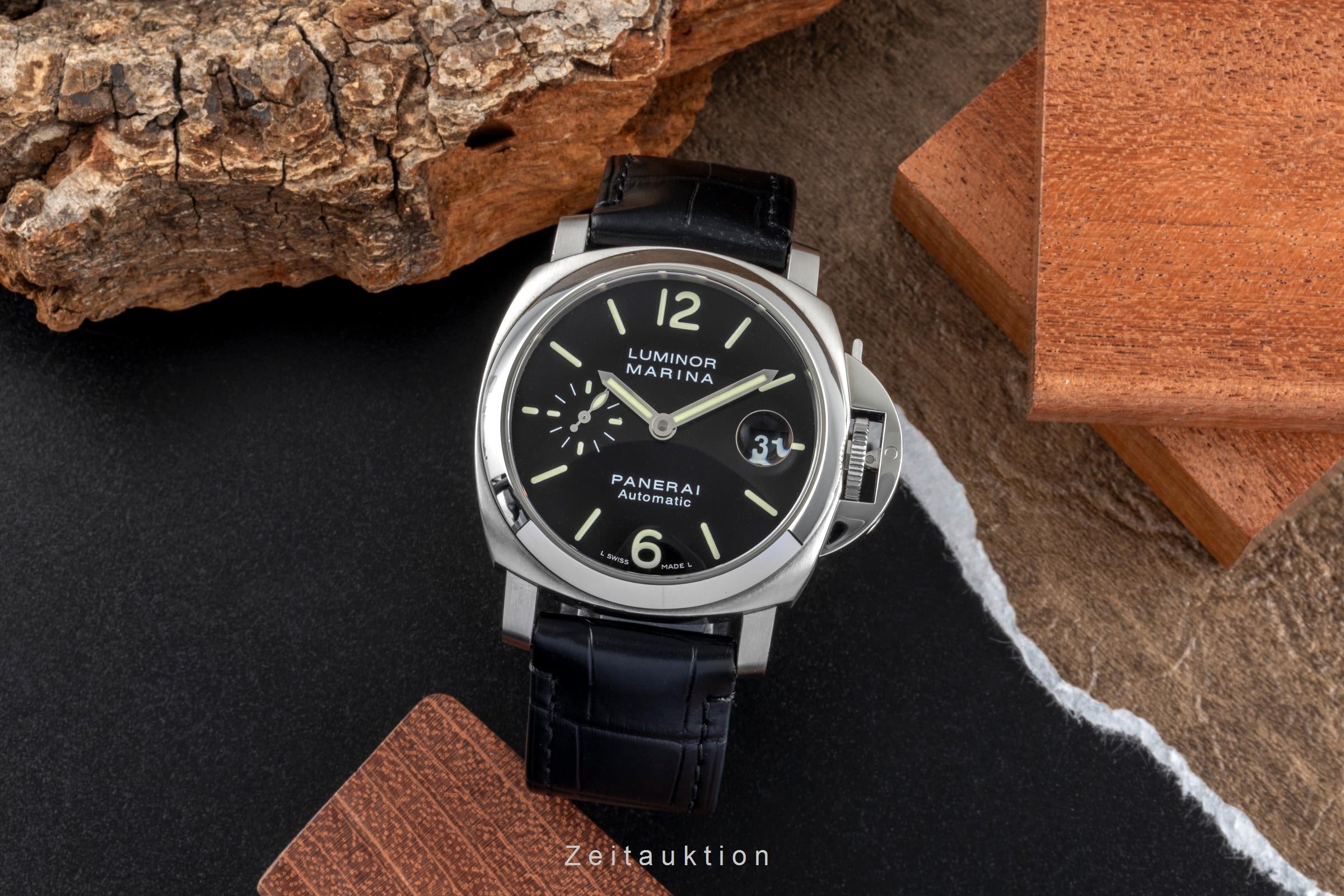 Panerai Luminor Marina Automatik Edelstahl Herrenuhr Ref. PAM00048 B&P 2010 [2507538]