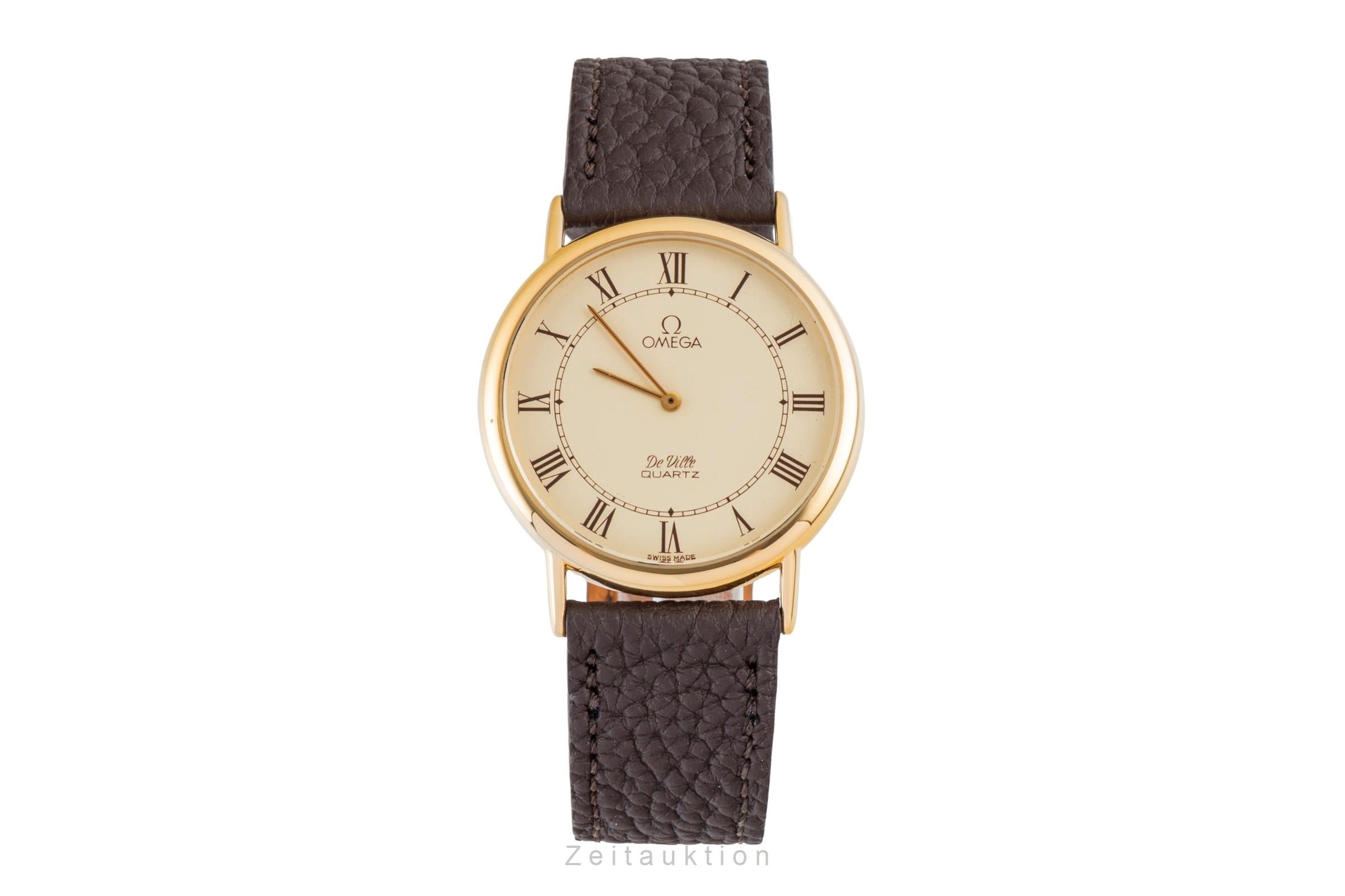 Omega De Ville vergoldet Quarz Herrenuhr Ref. 191.0092 Vintage Klassiker [2507546]