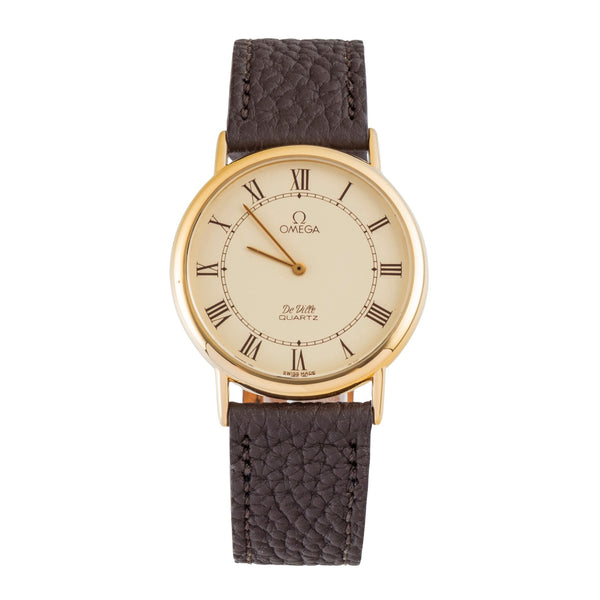 Omega De Ville vergoldet Quarz Herrenuhr Ref. 191.0092 Vintage Klassiker [2507546]
