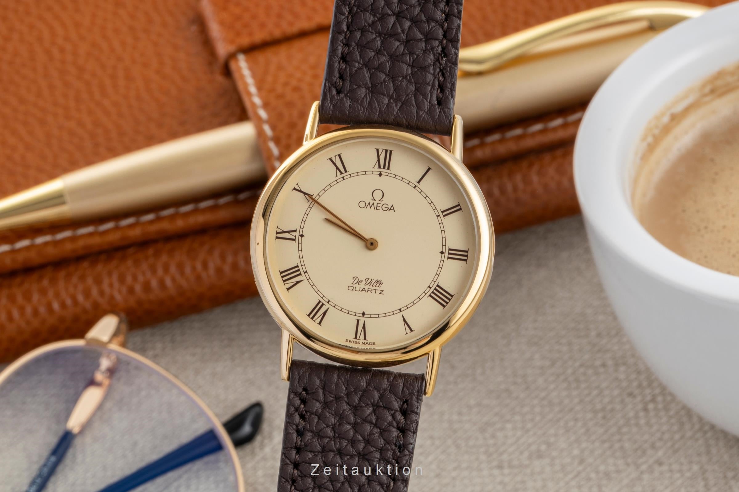 Omega De Ville vergoldet Quarz Herrenuhr Ref. 191.0092 Vintage Klassiker [2507546]