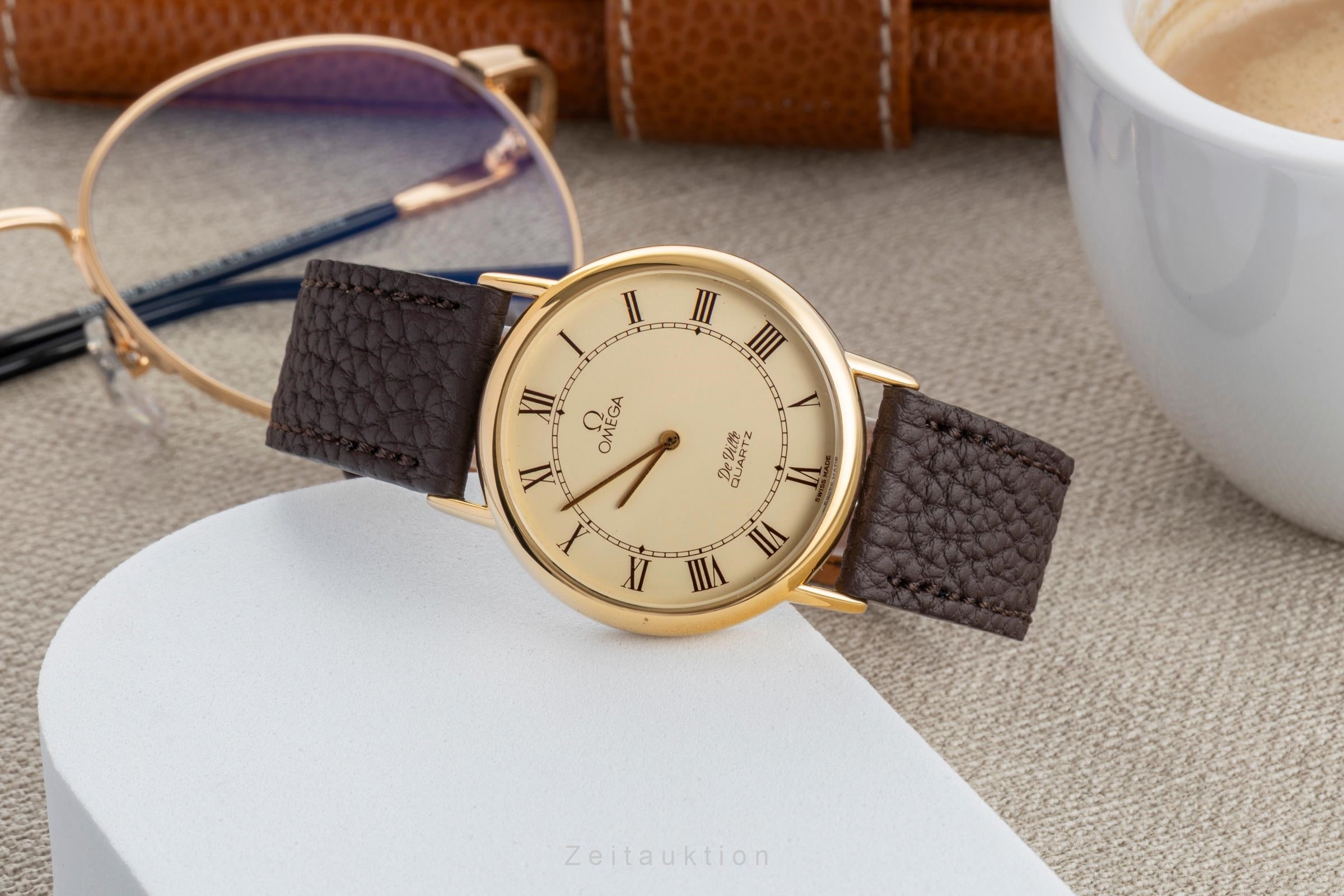 Omega De Ville vergoldet Quarz Herrenuhr Ref. 191.0092 Vintage Klassiker [2507546]