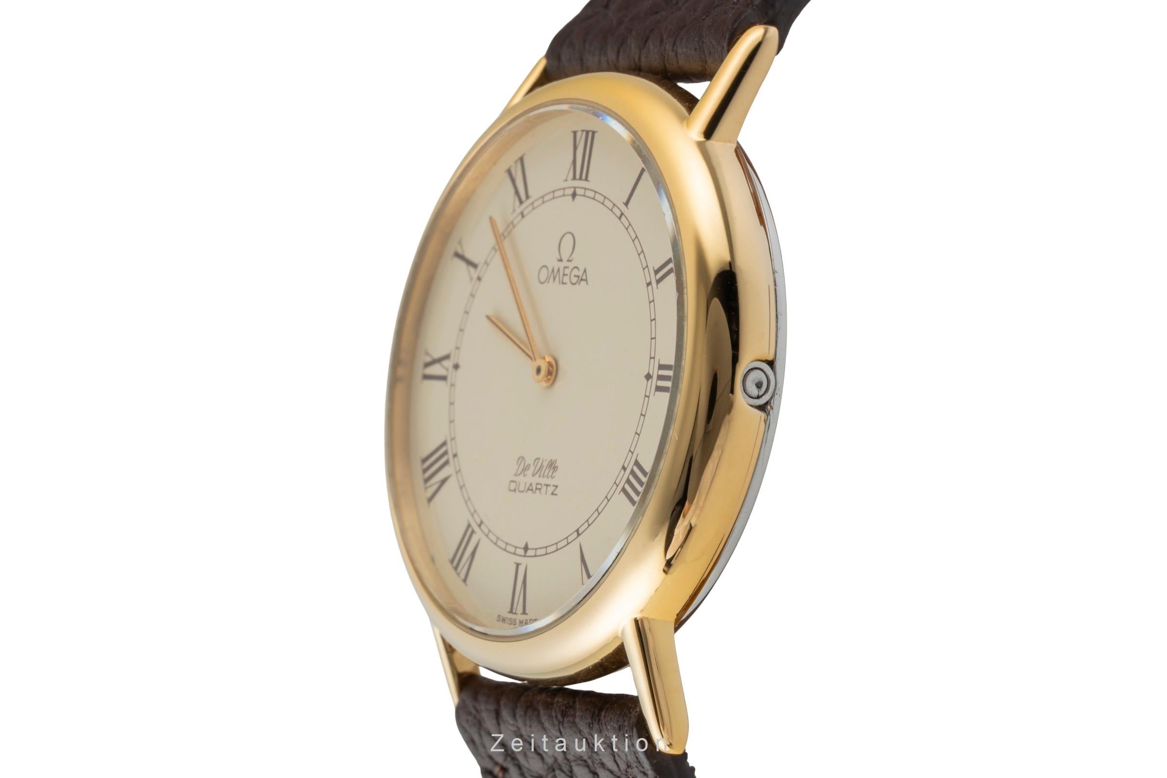 Omega De Ville vergoldet Quarz Herrenuhr Ref. 191.0092 Vintage Klassiker [2507546]