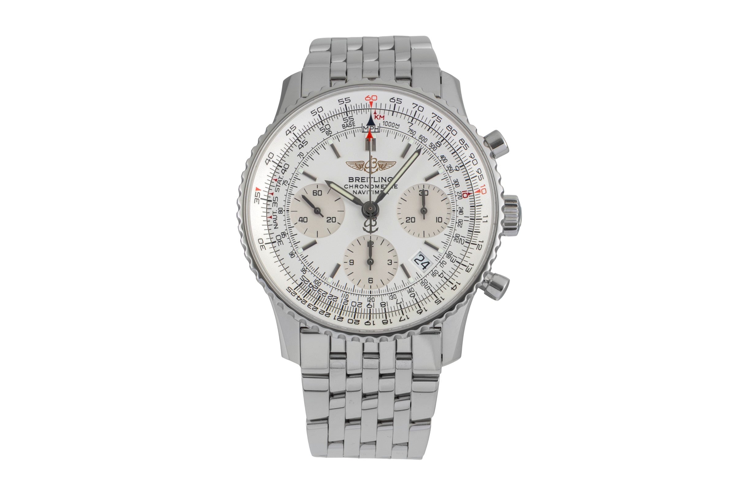 Breitling Navitimer Chronograph Stahl Automatik Ref. A23322 A232G32NP B&P 2008 [2507549]