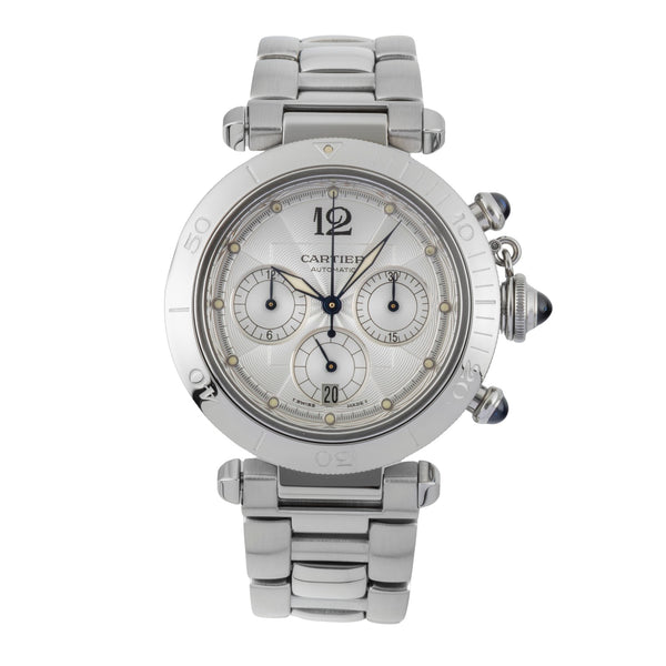 Cartier Pasha Seatimer Stahl Automatik Herrenuhr Ref. W31030H3 Box [2600001]