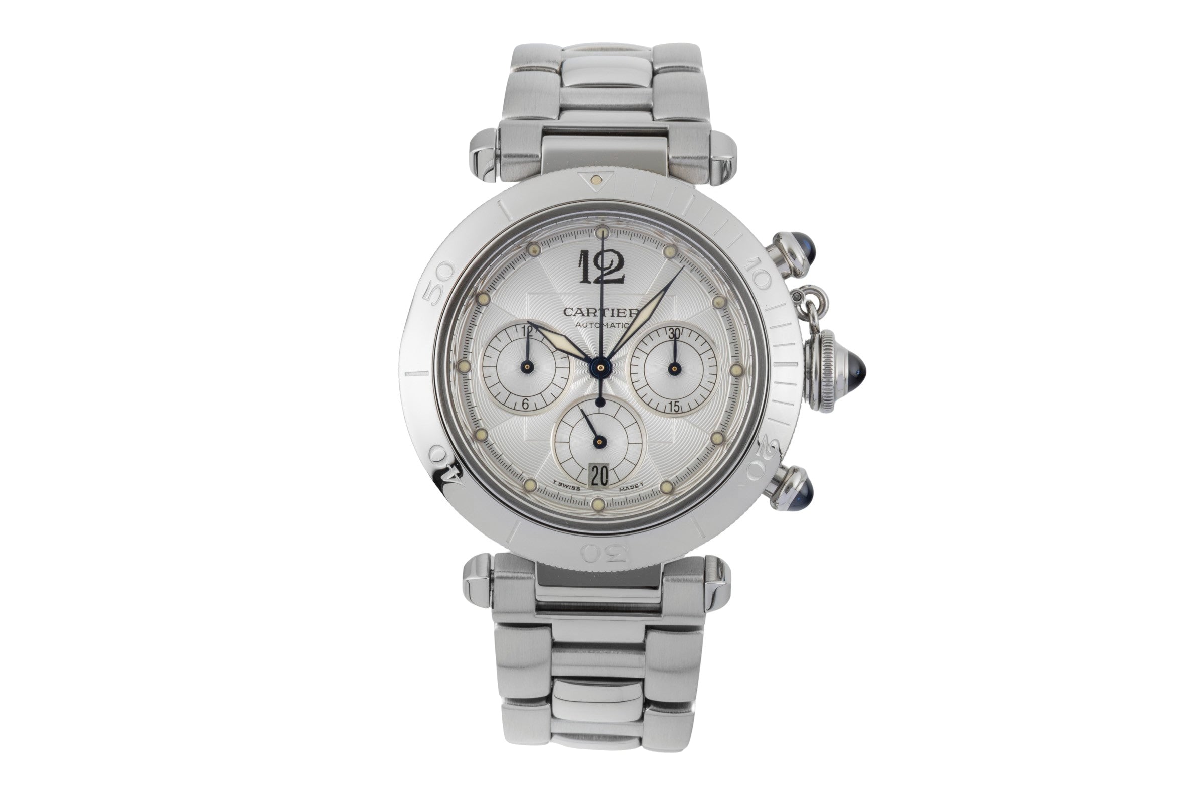 Cartier Pasha chronographe acier automatique montre pour hommes W31030H3  [2600001]