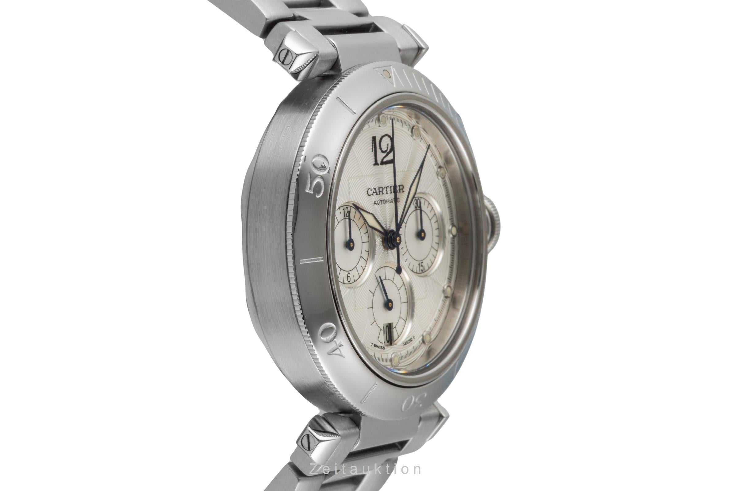 Cartier Pasha Seatimer Stahl Automatik Herrenuhr Ref. W31030H3 Box [2600001]