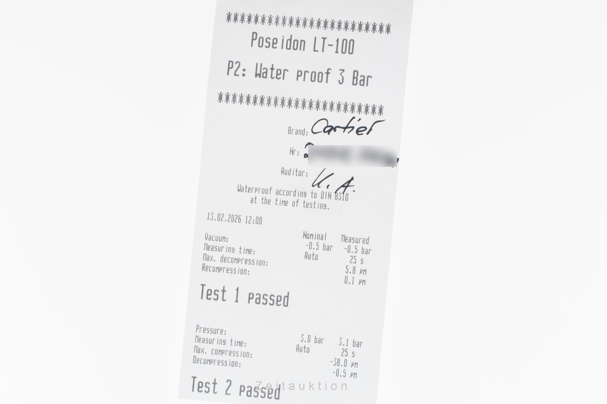 Cartier Pasha Seatimer Stahl Automatik Herrenuhr Ref. W31030H3 Box [2600001]