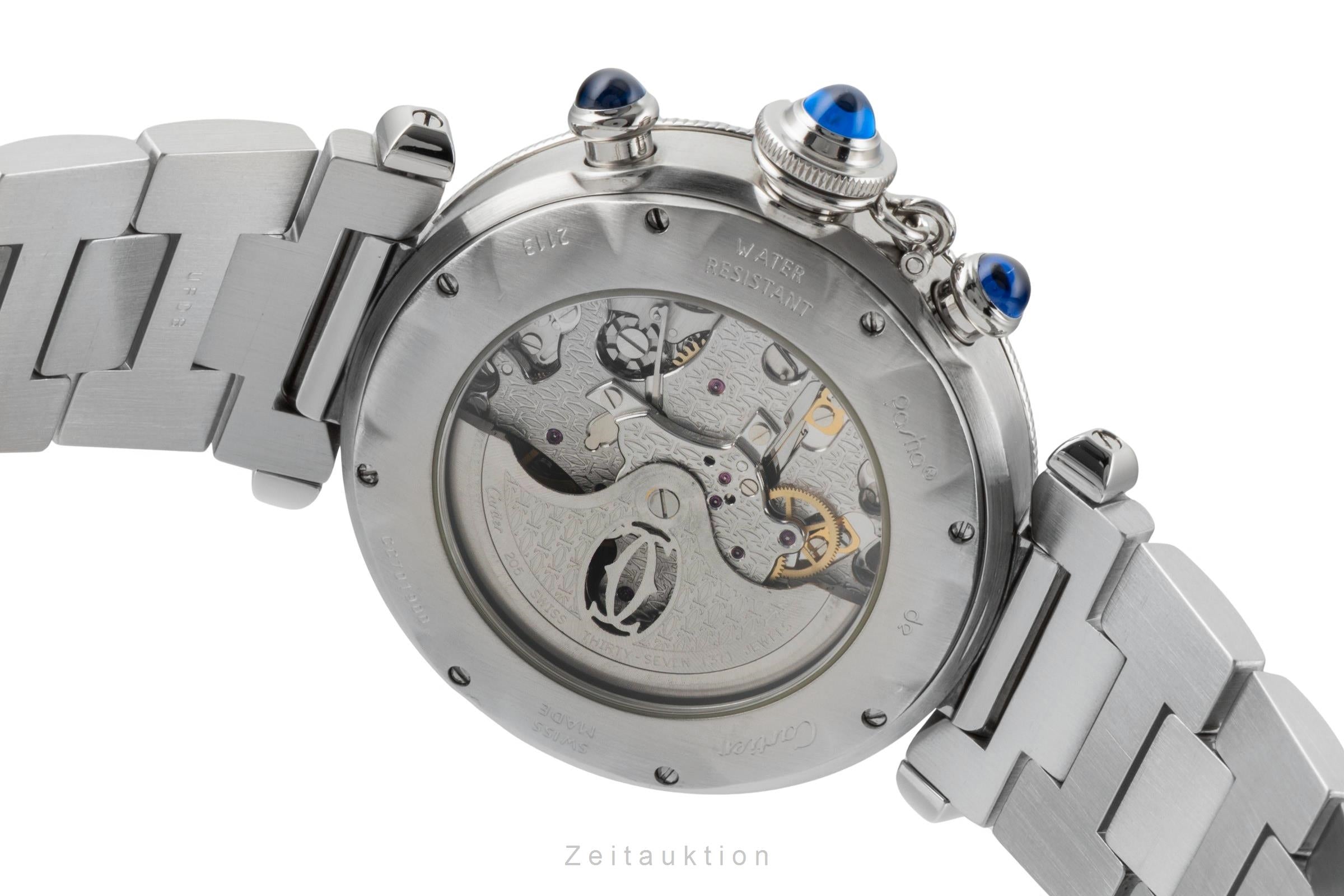 Cartier Pasha Seatimer Stahl Automatik Herrenuhr Ref. W31030H3 Box [2600001]