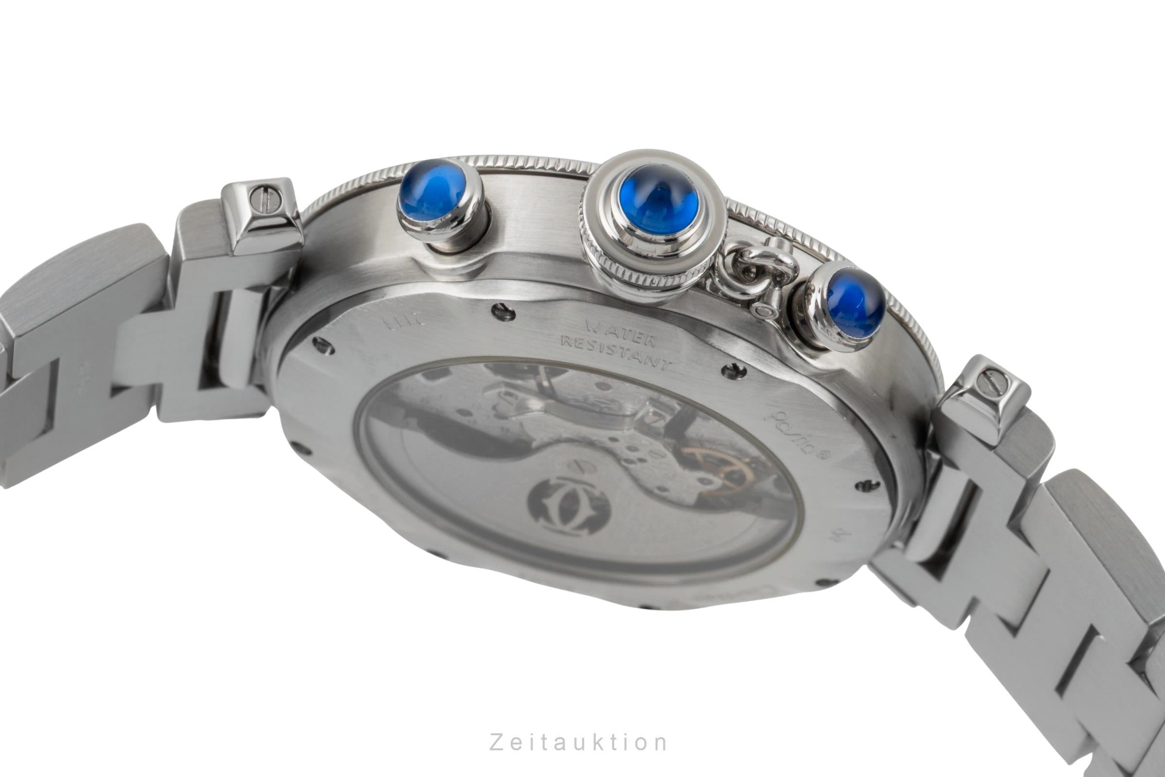 Cartier Pasha Seatimer Stahl Automatik Herrenuhr Ref. W31030H3 Box [2600001]