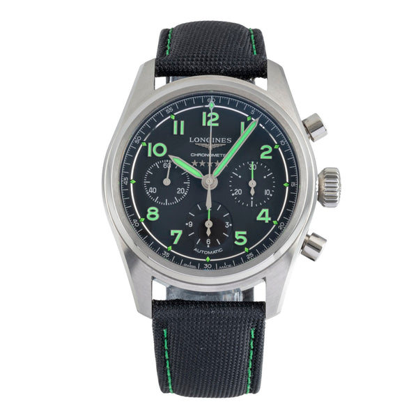 Longines Spirit chronographe titane  automatique montre pour hommes L3.829.1.53.2  [2600005]