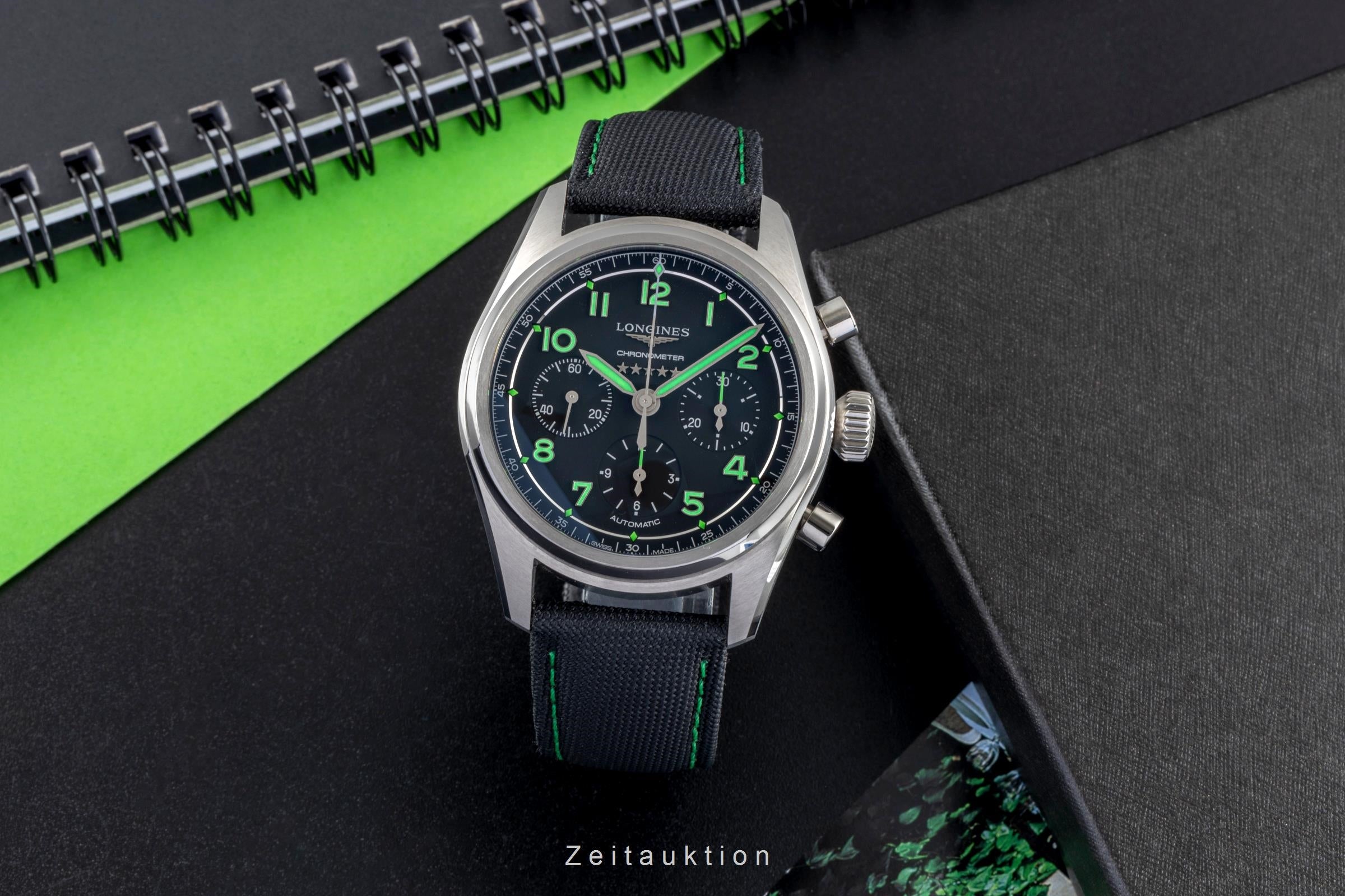 Longines Spirit chronographe titane  automatique montre pour hommes L3.829.1.53.2  [2600005]