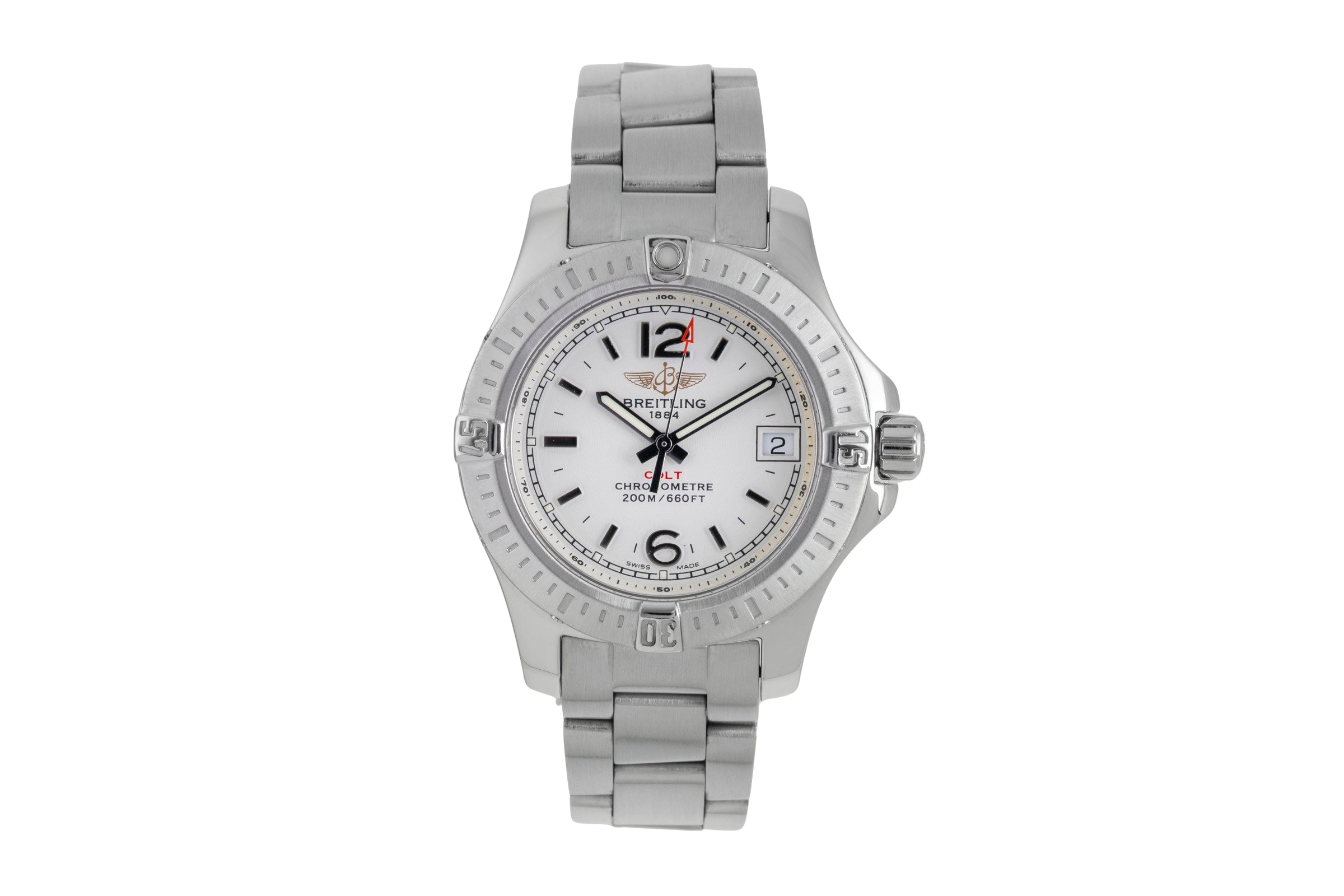 Breitling Colt Lady 33 Chronometer Datum Edelstahl Damenuhr Ref. A77388 [2600006]