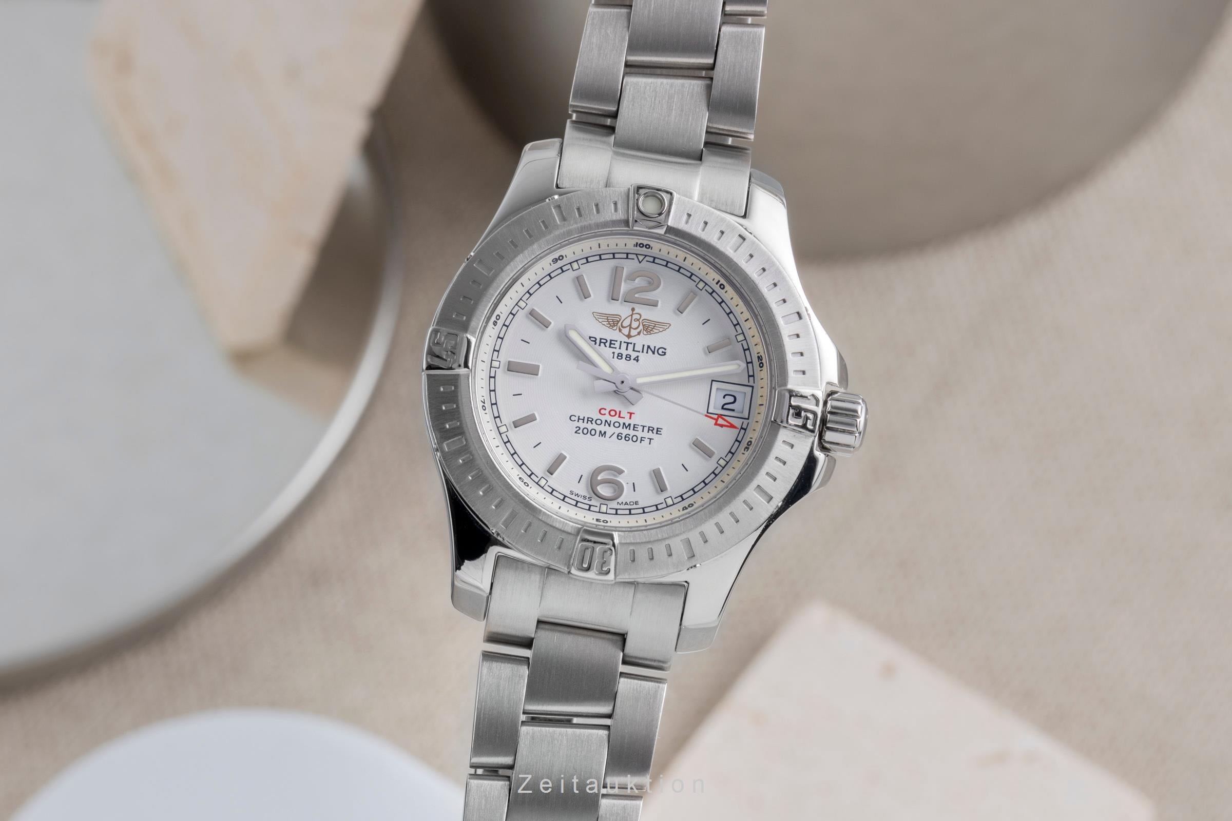 Breitling Colt Lady 33 Chronometer Datum Edelstahl Damenuhr Ref. A77388 [2600006]
