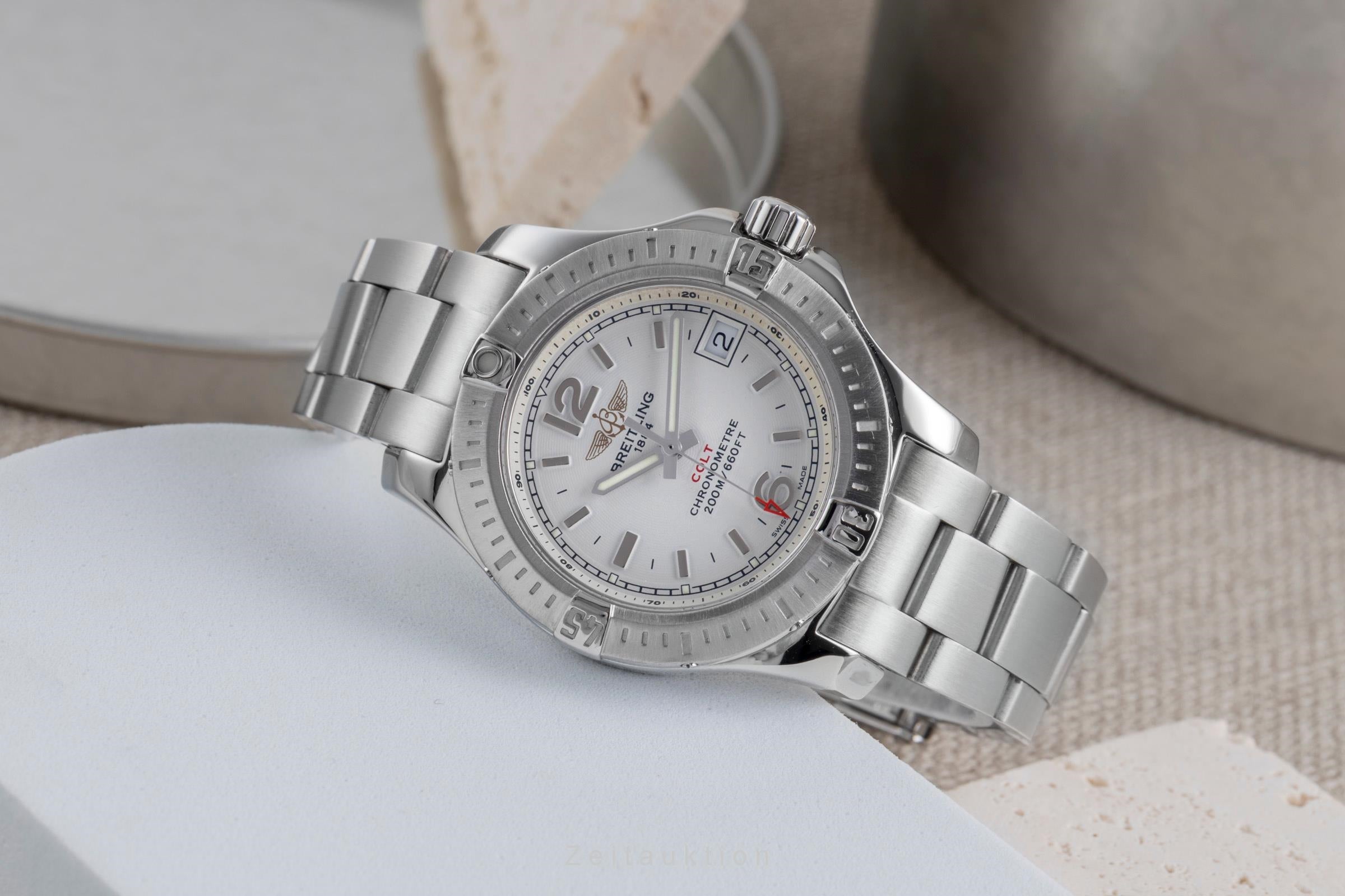 Breitling Colt Lady 33 Chronometer Datum Edelstahl Damenuhr Ref. A77388 [2600006]