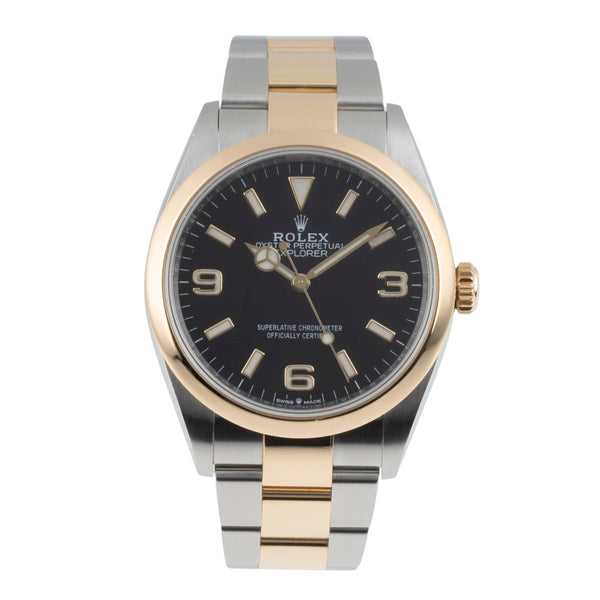 Rolex Explorer steel / gold automatic men's watch 124273  [2600007]