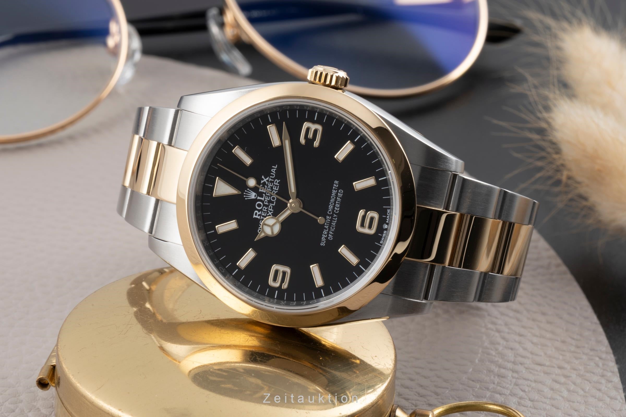 Rolex Explorer steel / gold automatic men's watch 124273  [2600007]