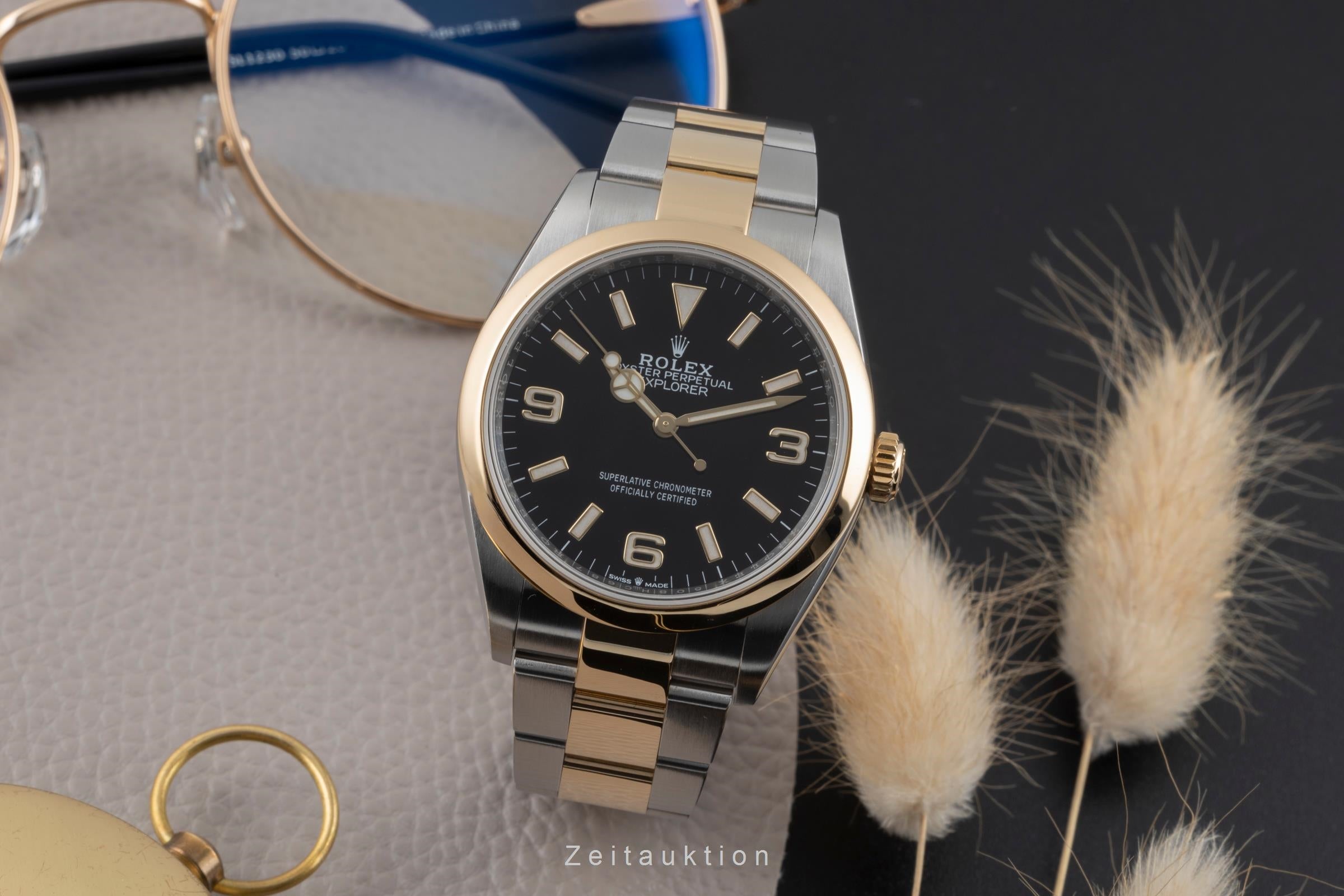 Rolex Explorer steel / gold automatic men's watch 124273  [2600007]