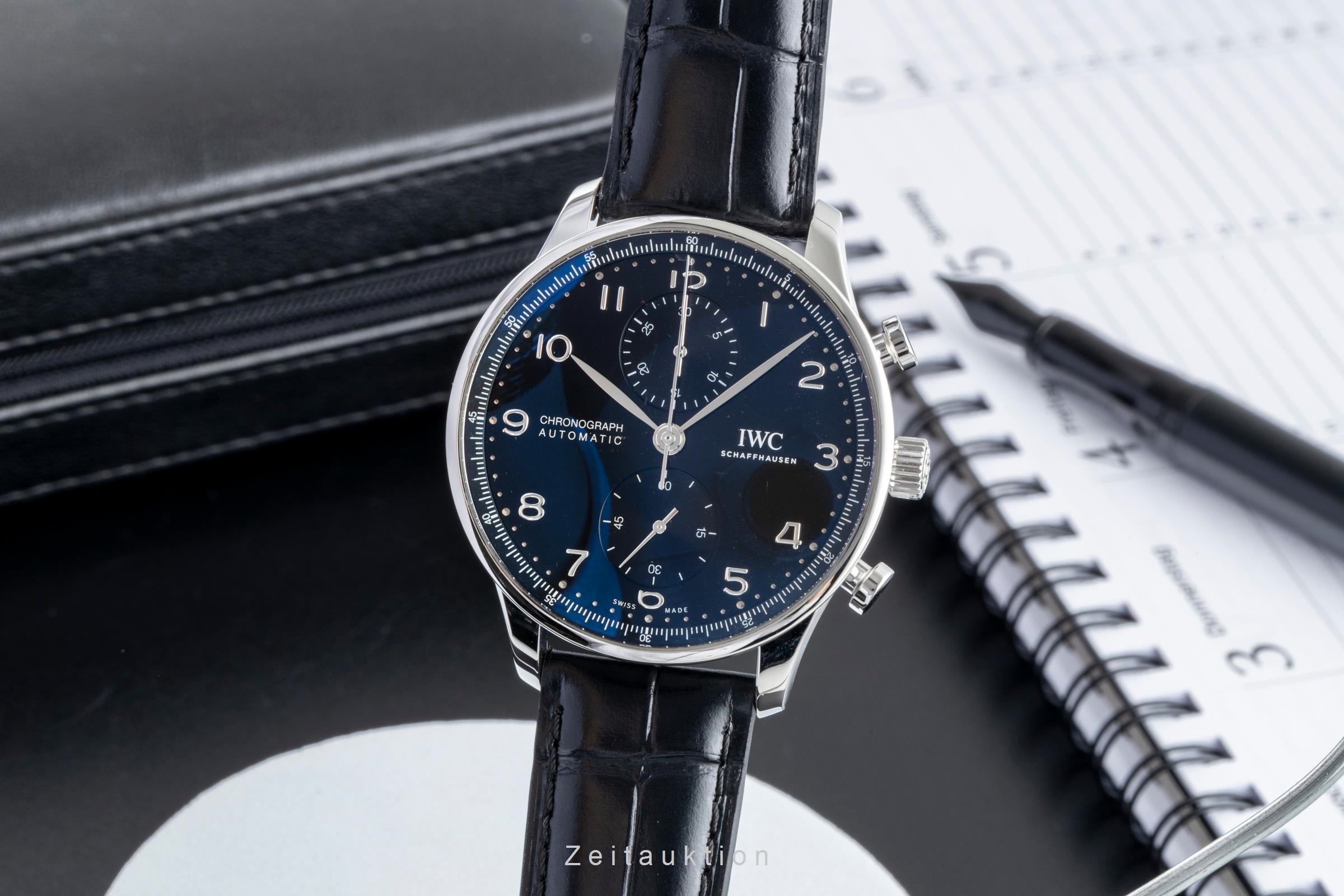 IWC Portugieser Chronograph Automatik Stahl Ref. IW371609 B&P 2021 NP: 9100 € [2600010]