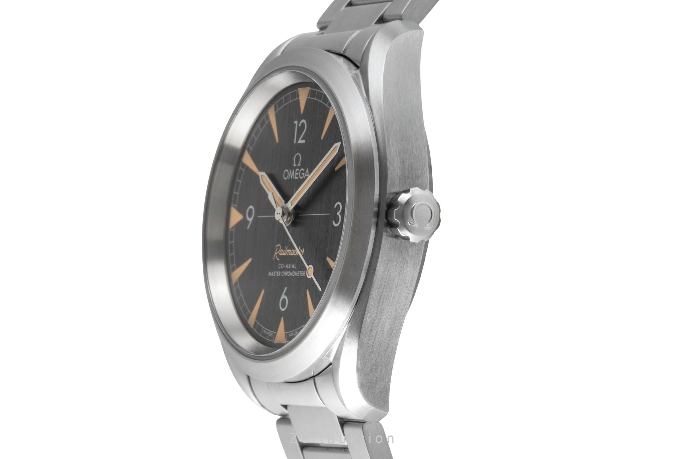 Omega Railmaster Stahl Automatik Herrenuhr Ref. 220.10.40.20.01.001 B&P 2024 [2600027]