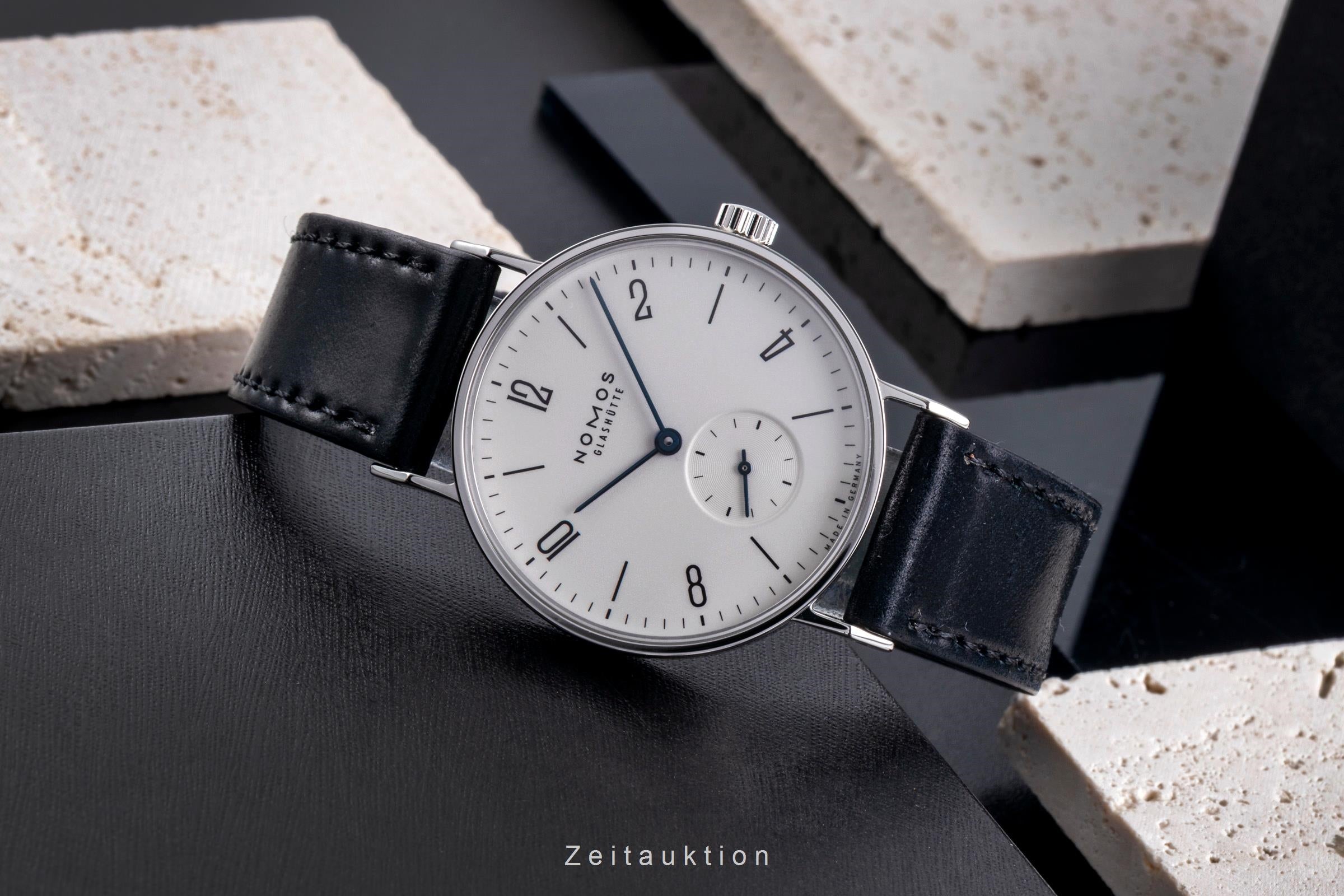 Nomos Glashütte Tangente Edelstahl Handaufzug Herrenuhr Ref. 101 Papiere 2000 [2600030]